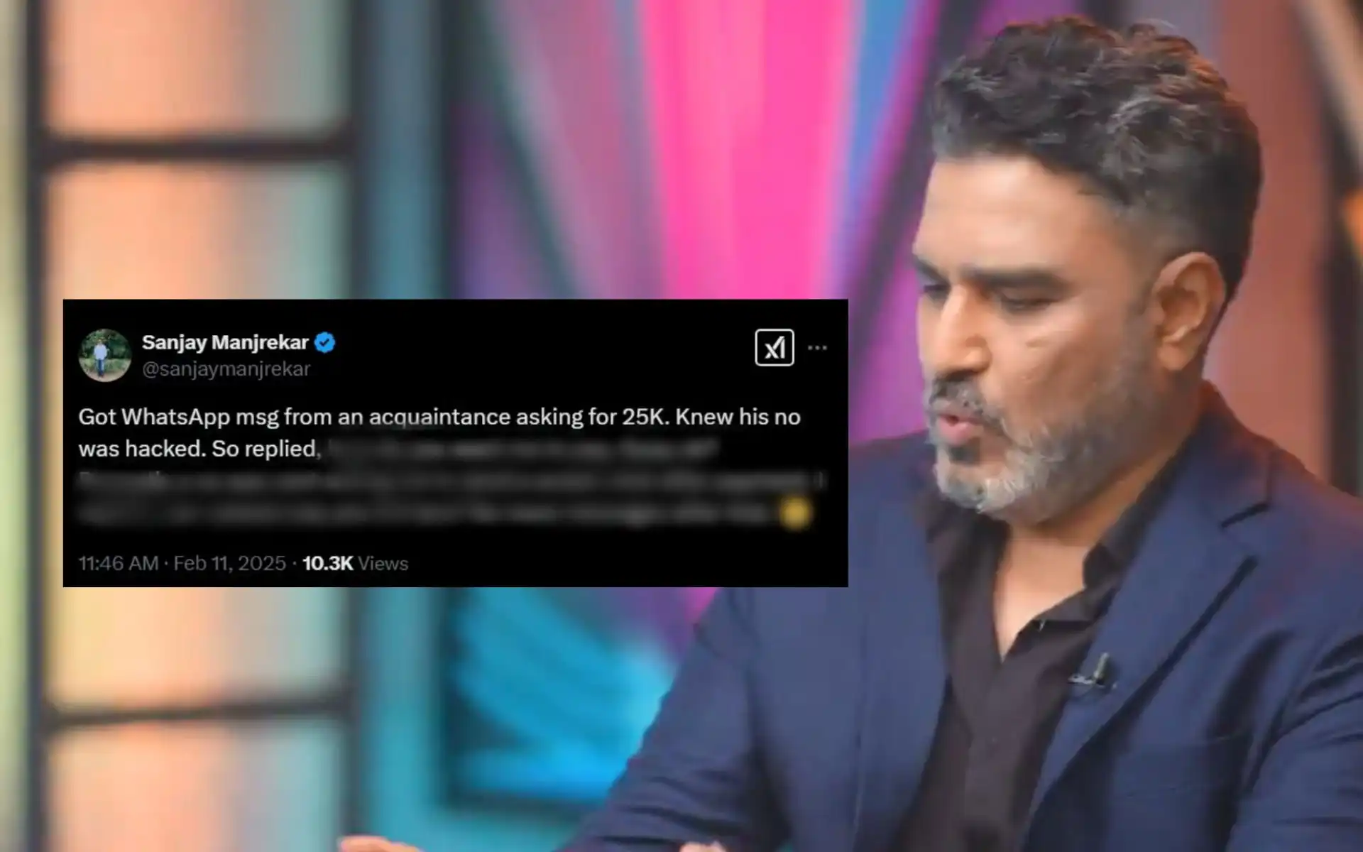 Manjrekar shared how he evaded an online scam [Source: @sanjaymanjrekar/X.com]