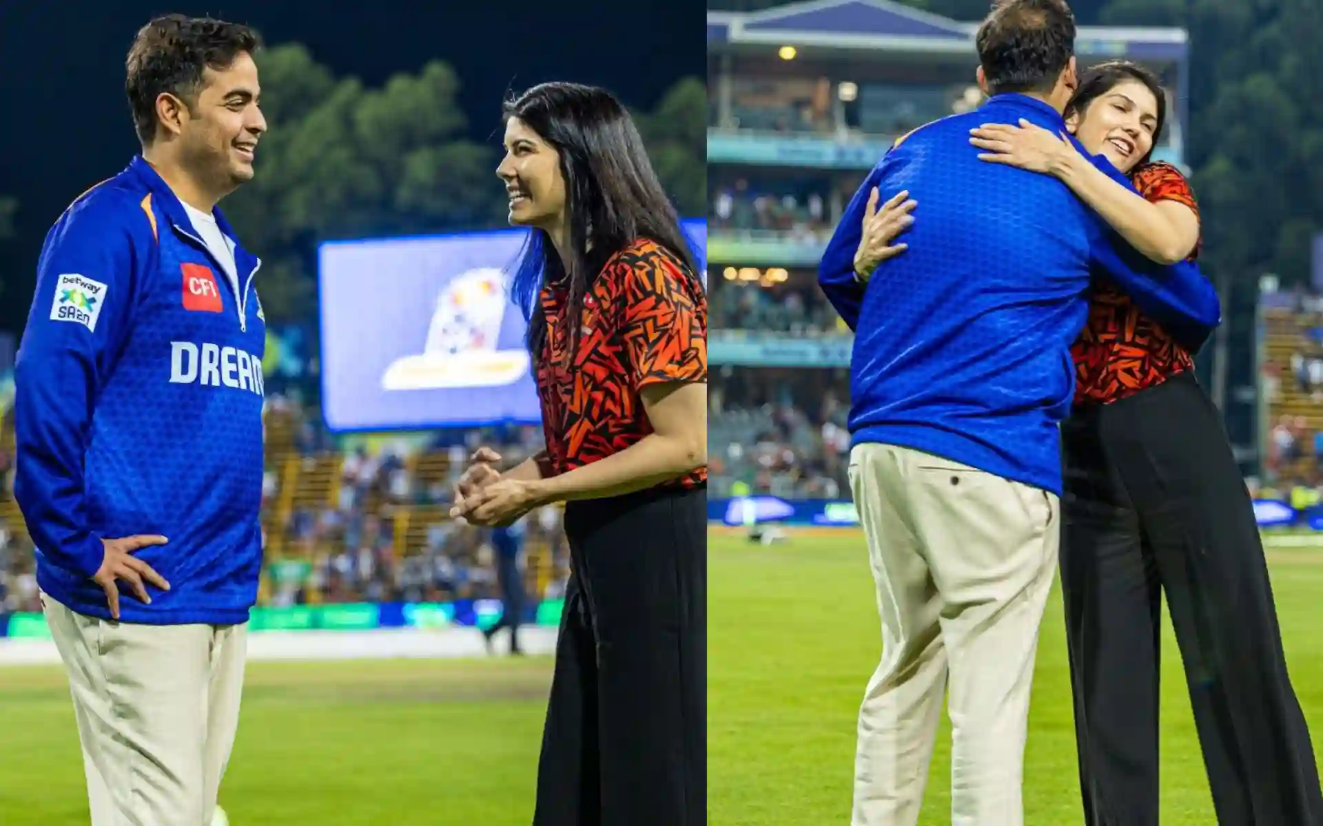 All Smiles! Kavya Maran And Akash Ambani Share A Hug After MI Cape Town's SA20 Win