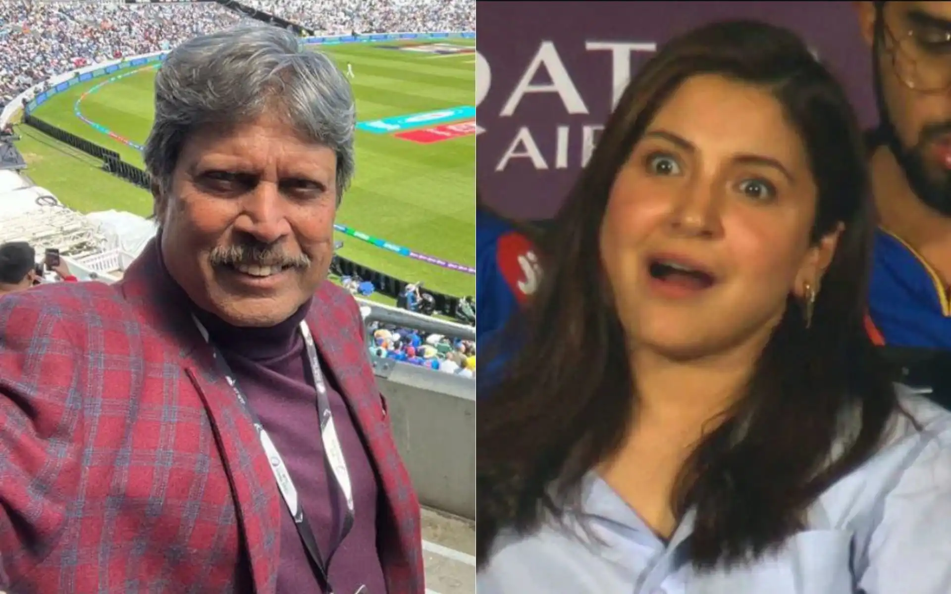 Kapil Dev and Anushka Sharma [Source: @mufaddal_vohra/x]