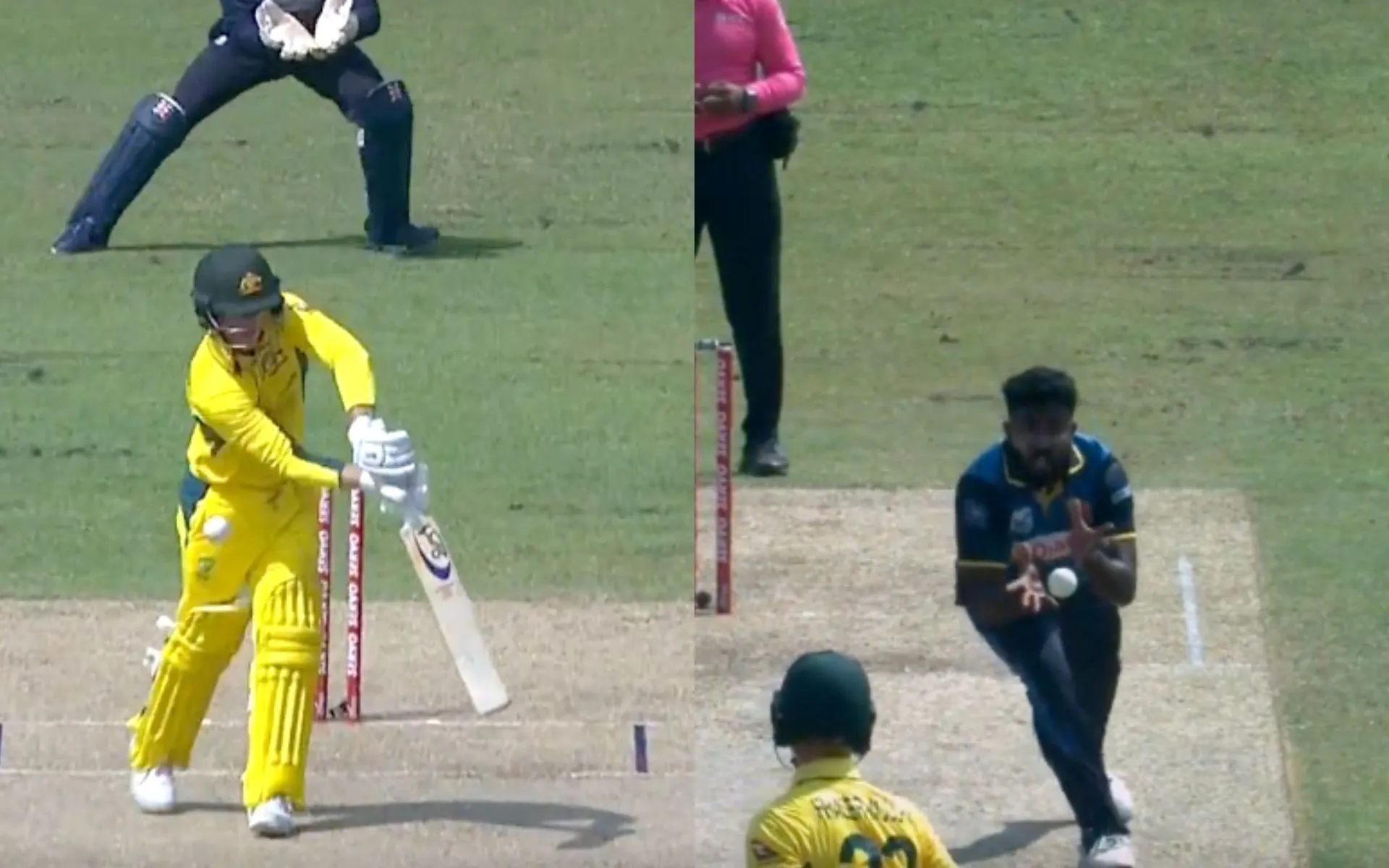 Jake Fraser McGurk gets dismissed cheaply in 3rd ODI vs SL [Source: @7Cricket/X.com]