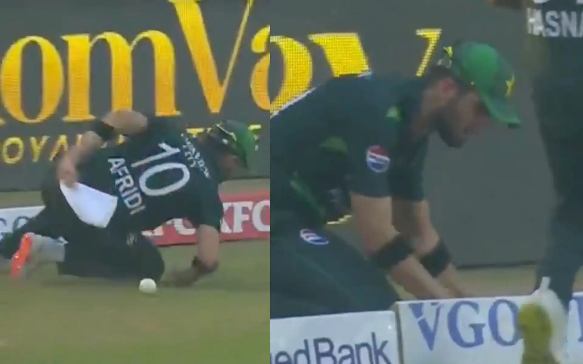 Shaheen Afridi's fielding effort (Source:@kuchbhi12341416/X.com)