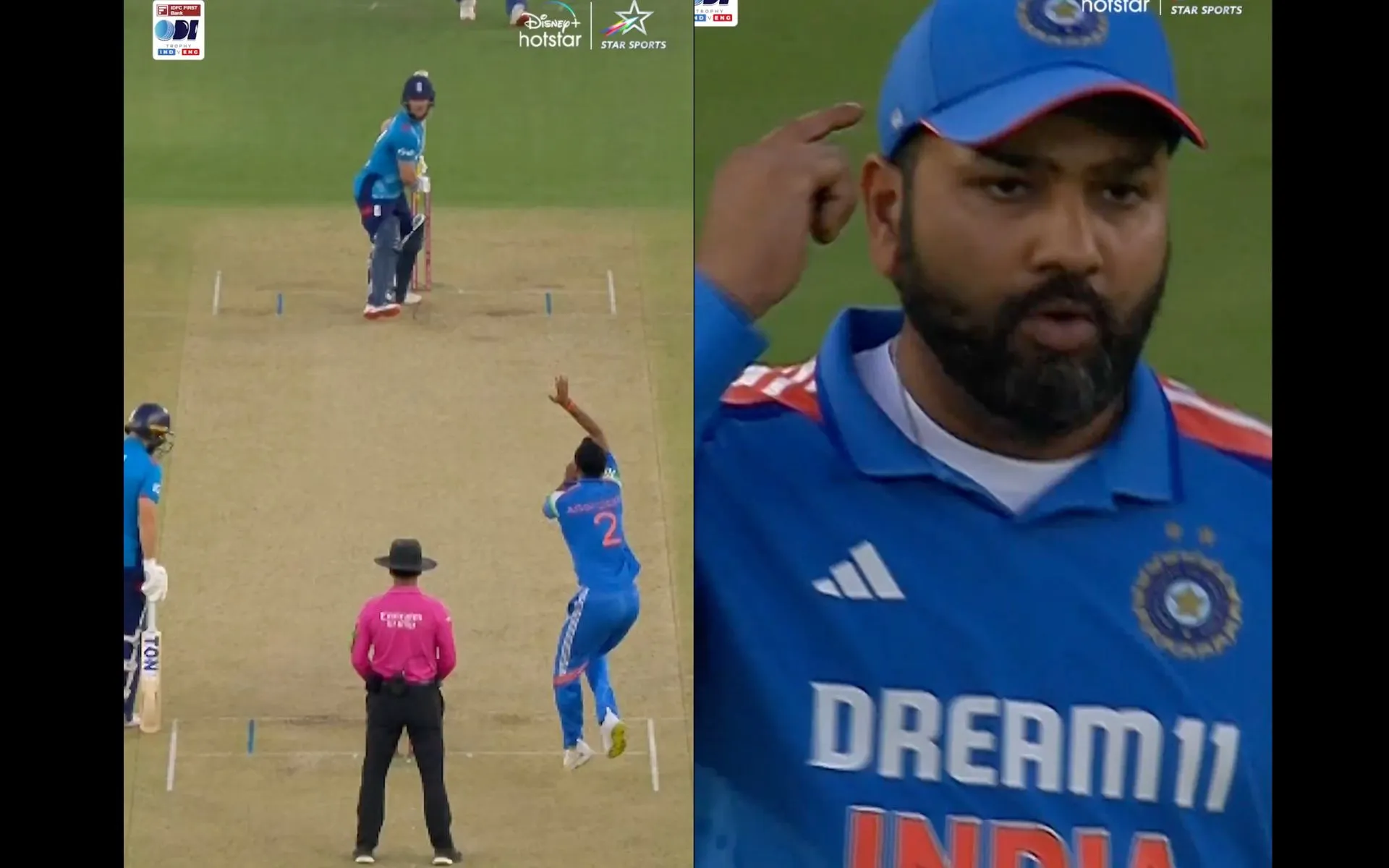 Rohit Sharma's unique celebration (Source:@StarSports)