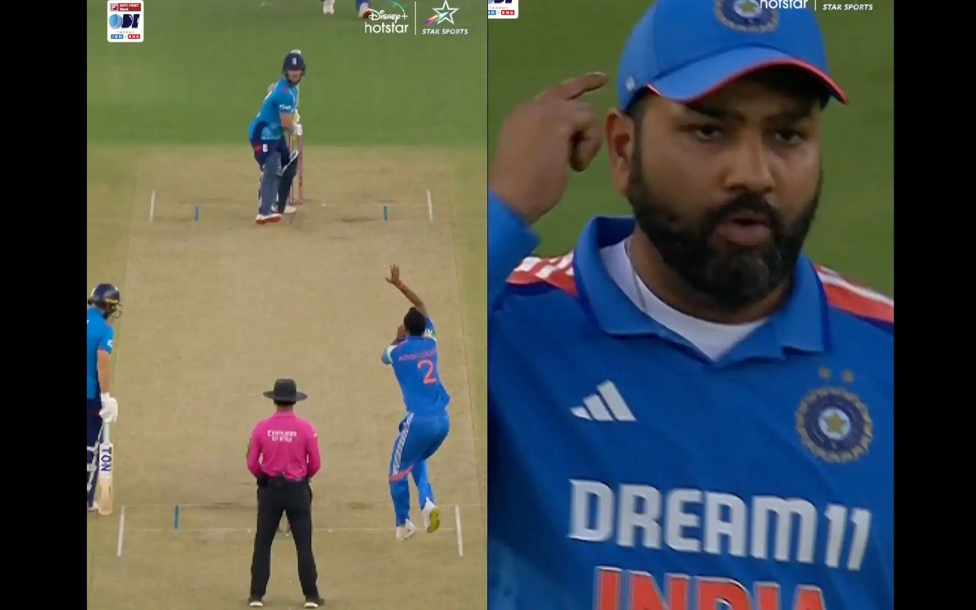 Rohit Sharma's unique celebration (Source:@StarSports)