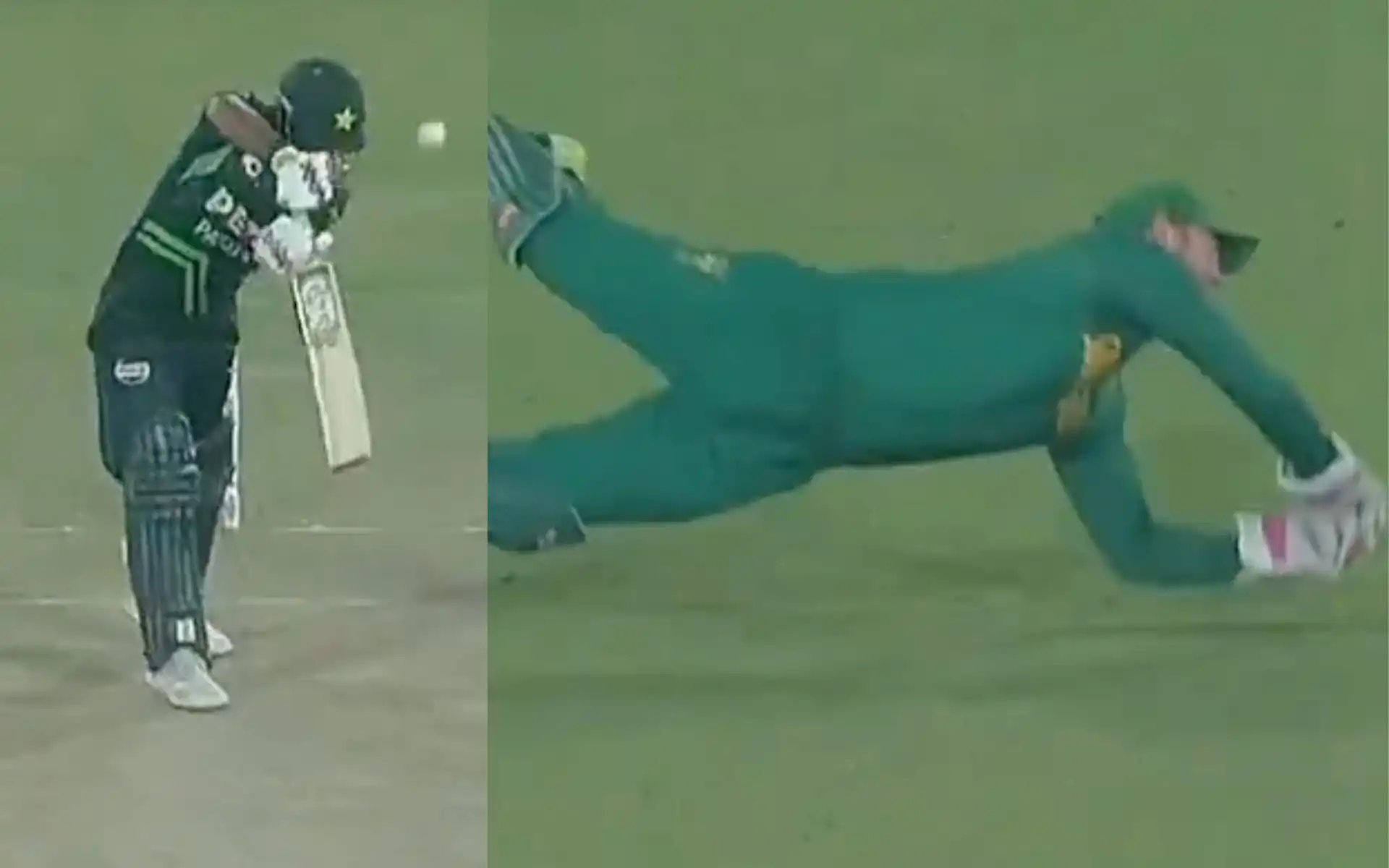 Fakhar Zaman was dismissed on 41 in 3rd ODI (Source:@kuchbhi12341416/X.com)