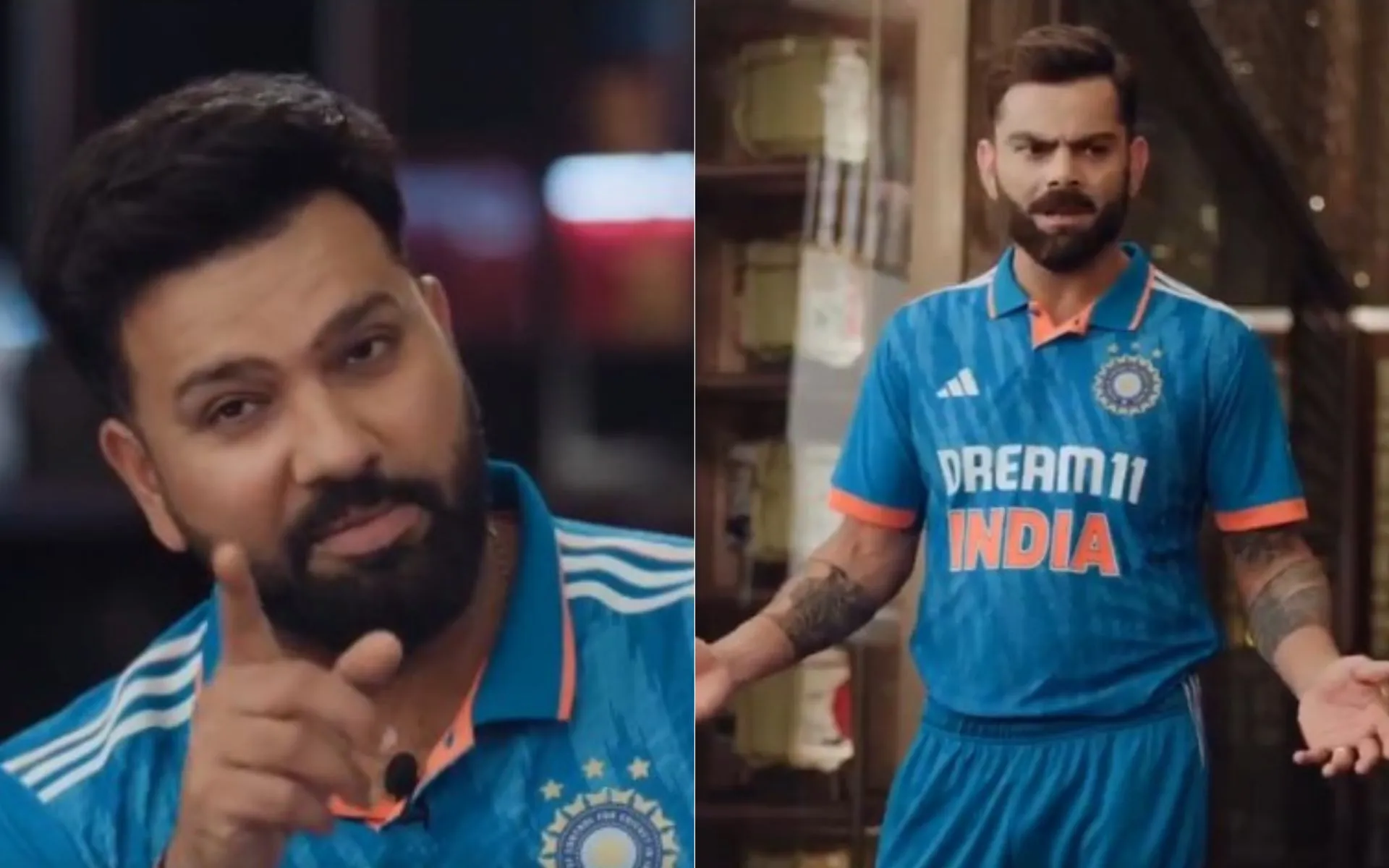Rohit Sharma and Virat Kohli in a CT 2025 promo [Source: @RishabhPant17/x]
