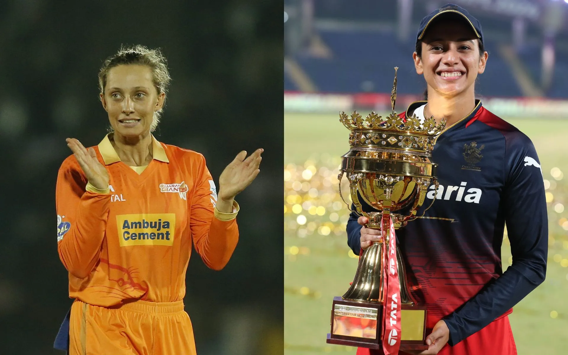 Ashleigh Gardner and Smriti Mandhana (Source: @wplt20/X.com)