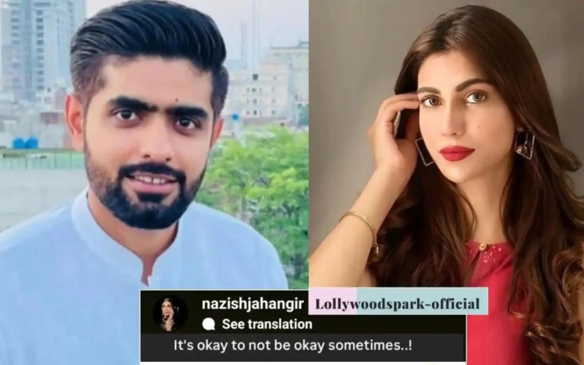 Babar Azam was linked with Nazish Jahangir (Source: @abdullahhammad4/X.com)