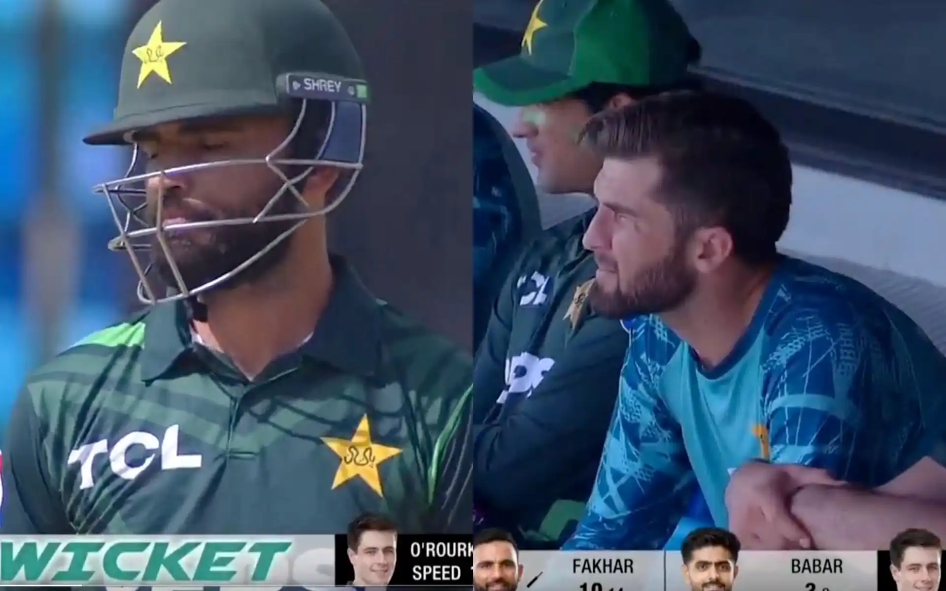 Fakhar Zaman's reaction to his dismissal [Source: @kuchbhi12341416/X]