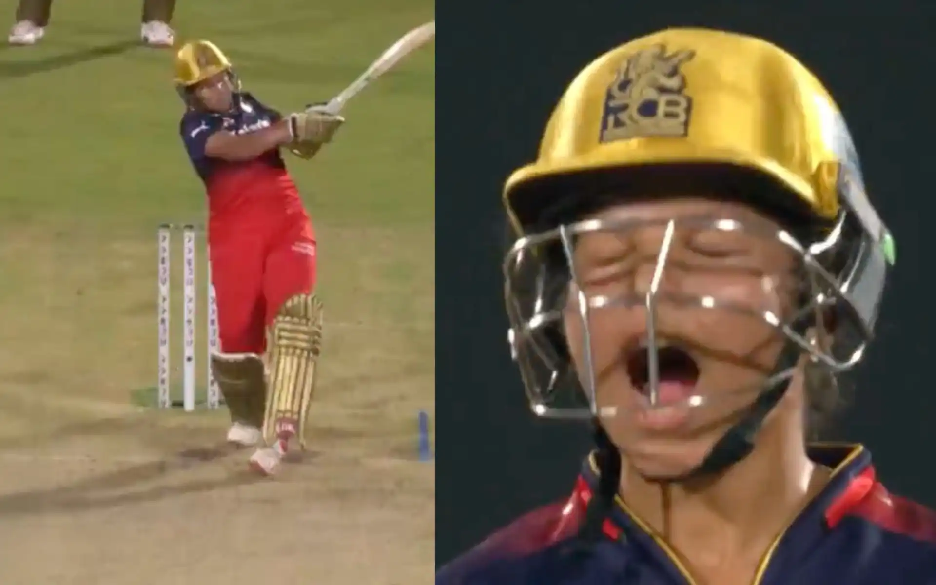 Richa Ghosh's winning six in WPL opener (Source:@wplt20/X.com)