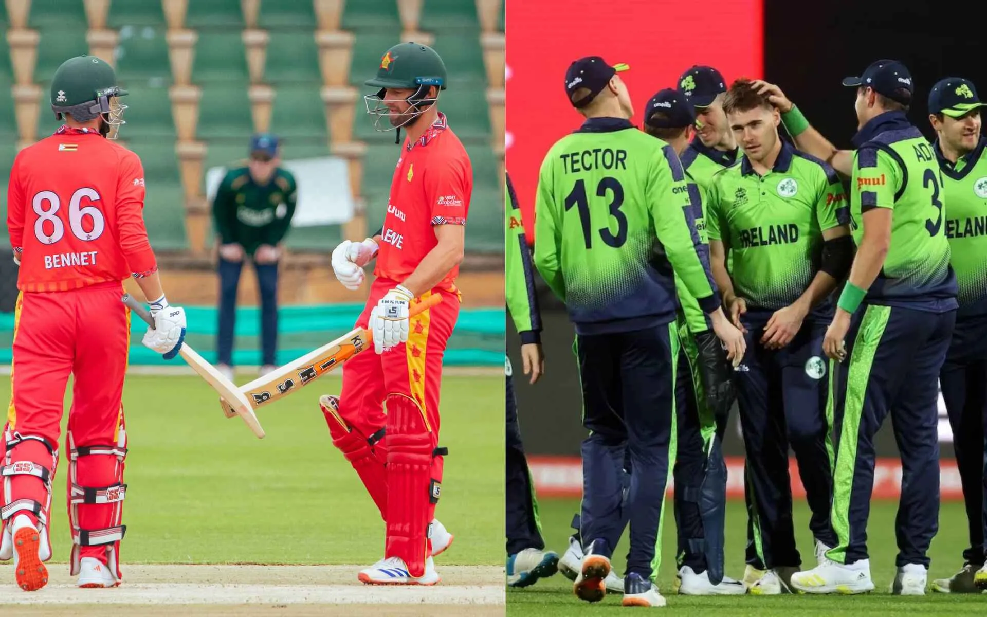 Zimbabwe vs Ireland 2nd ODI (Source:@ZimCricketv, x.com and @ICC,x.com)