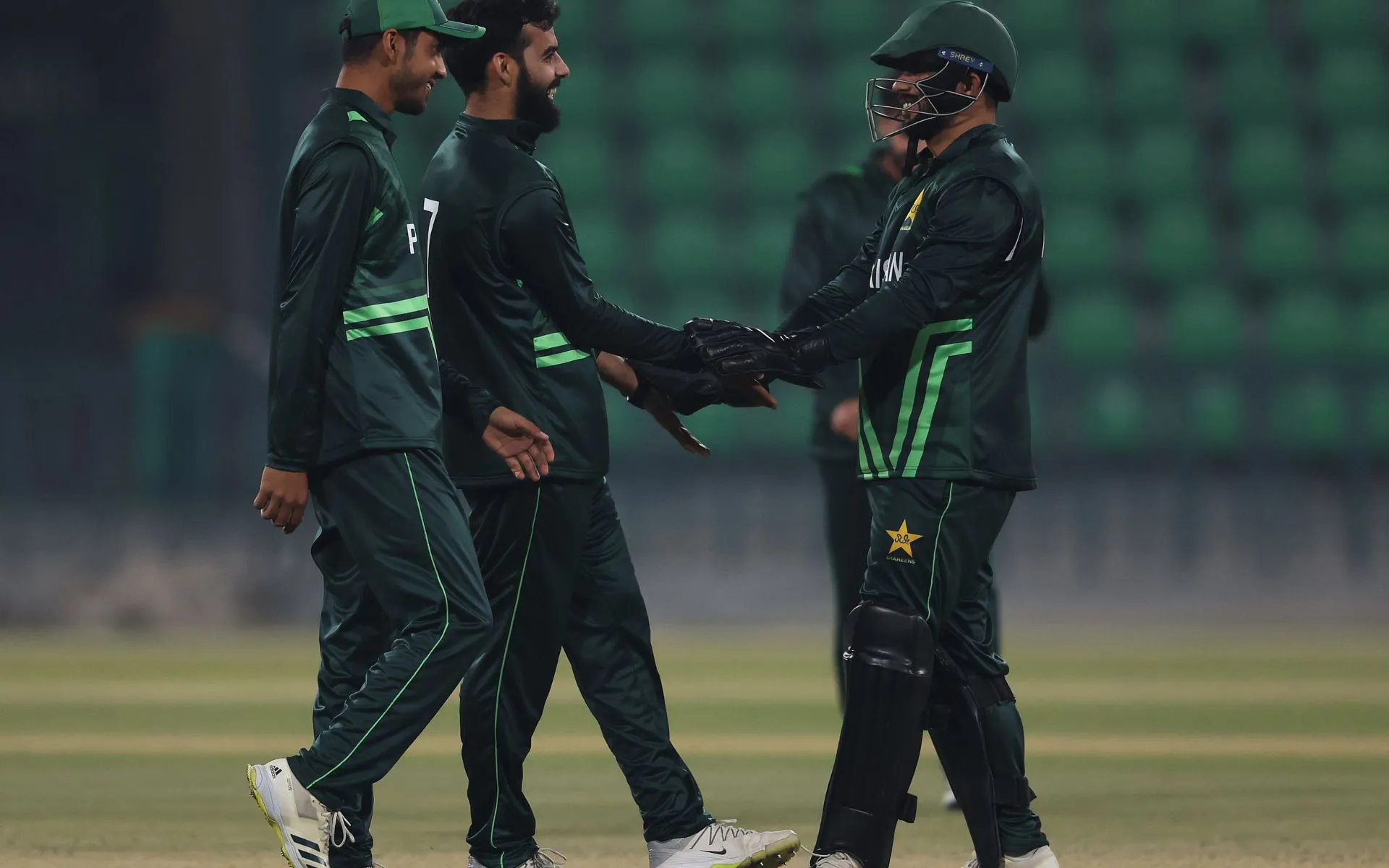 Shadab Khan in a warm-up game (Source:@PakPassion/X.com)
