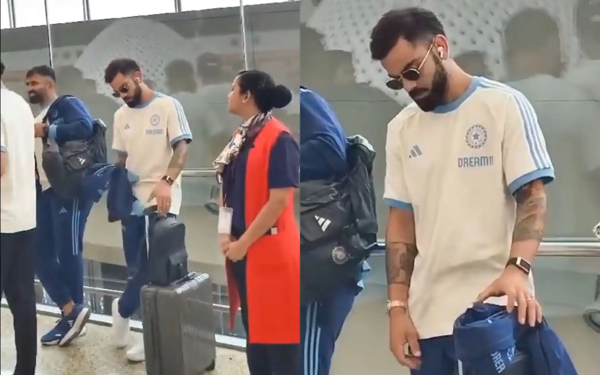 Virat Kohli spotted at the airport [Source: @mufaddal_vohra/X.com]