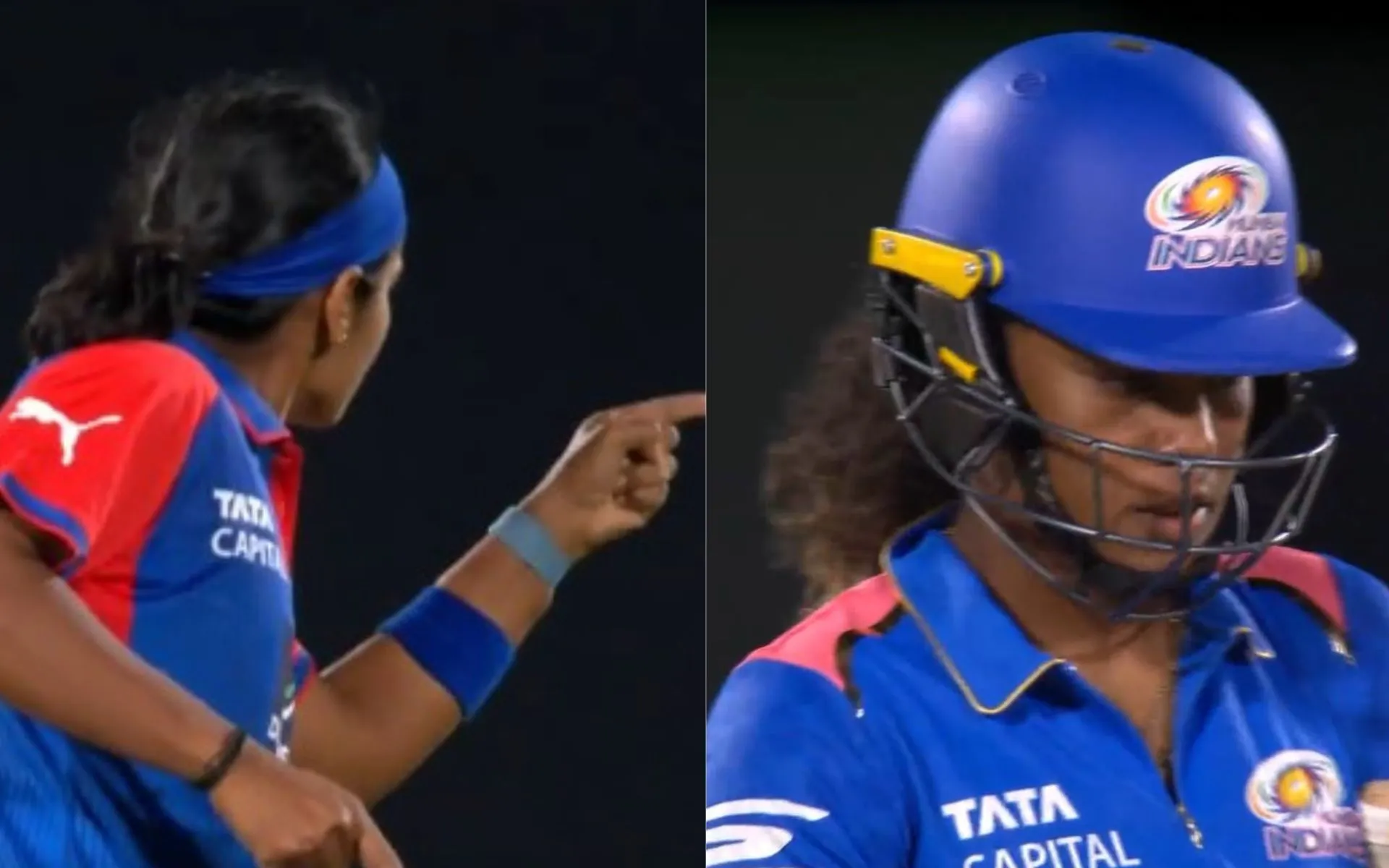 Shikha Pandey and Hayley Matthews [Source: @wplt20, @rohit_balyan/x]