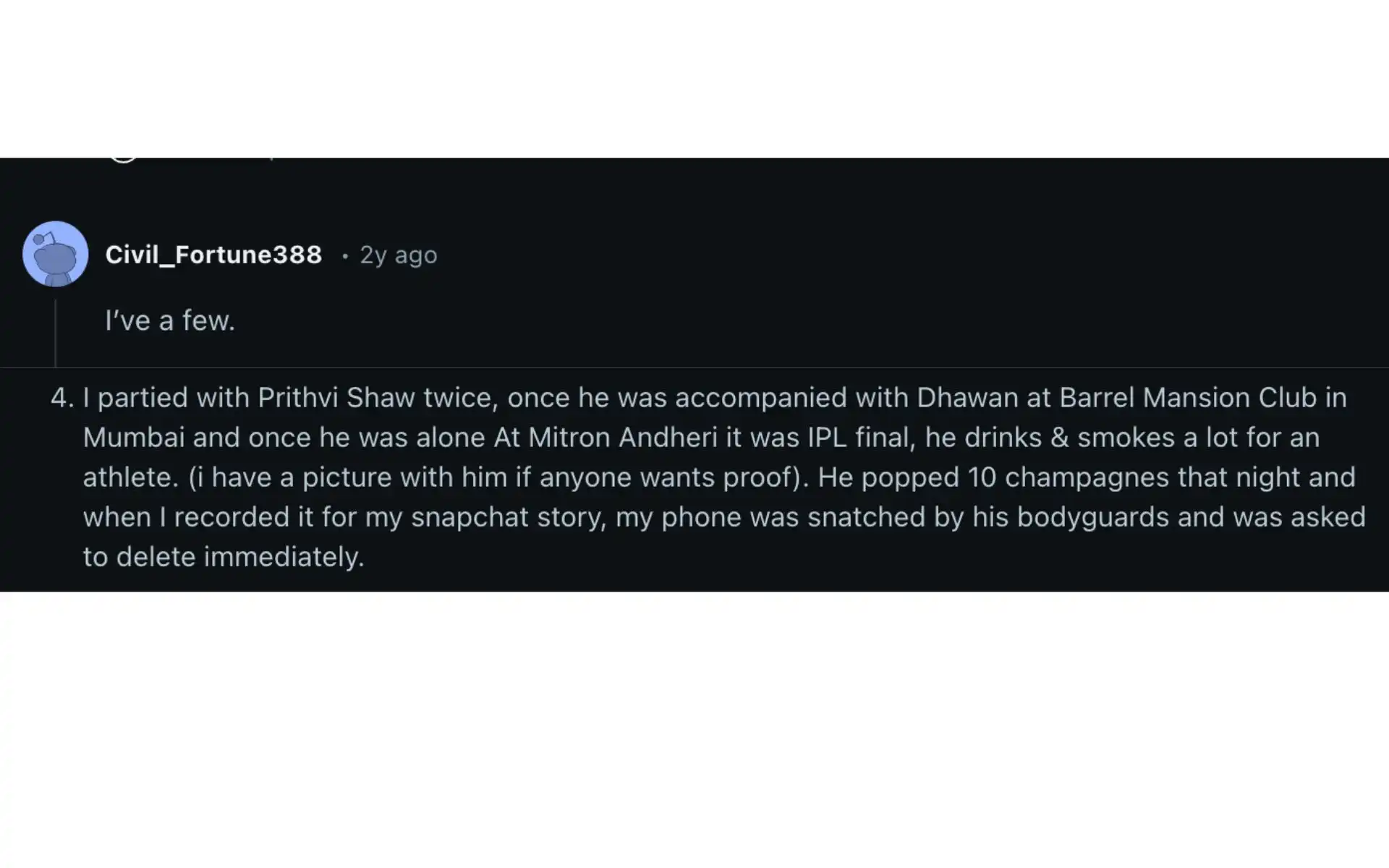 Screengrab from Reddit