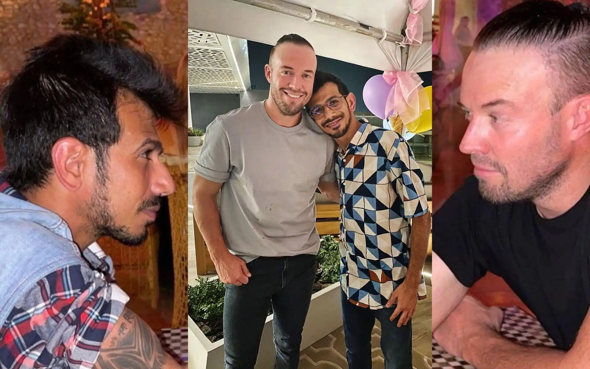Yuzvendra Chahal and AB de Villiers (Source: @yuzi_chahal23/Instagram.com)