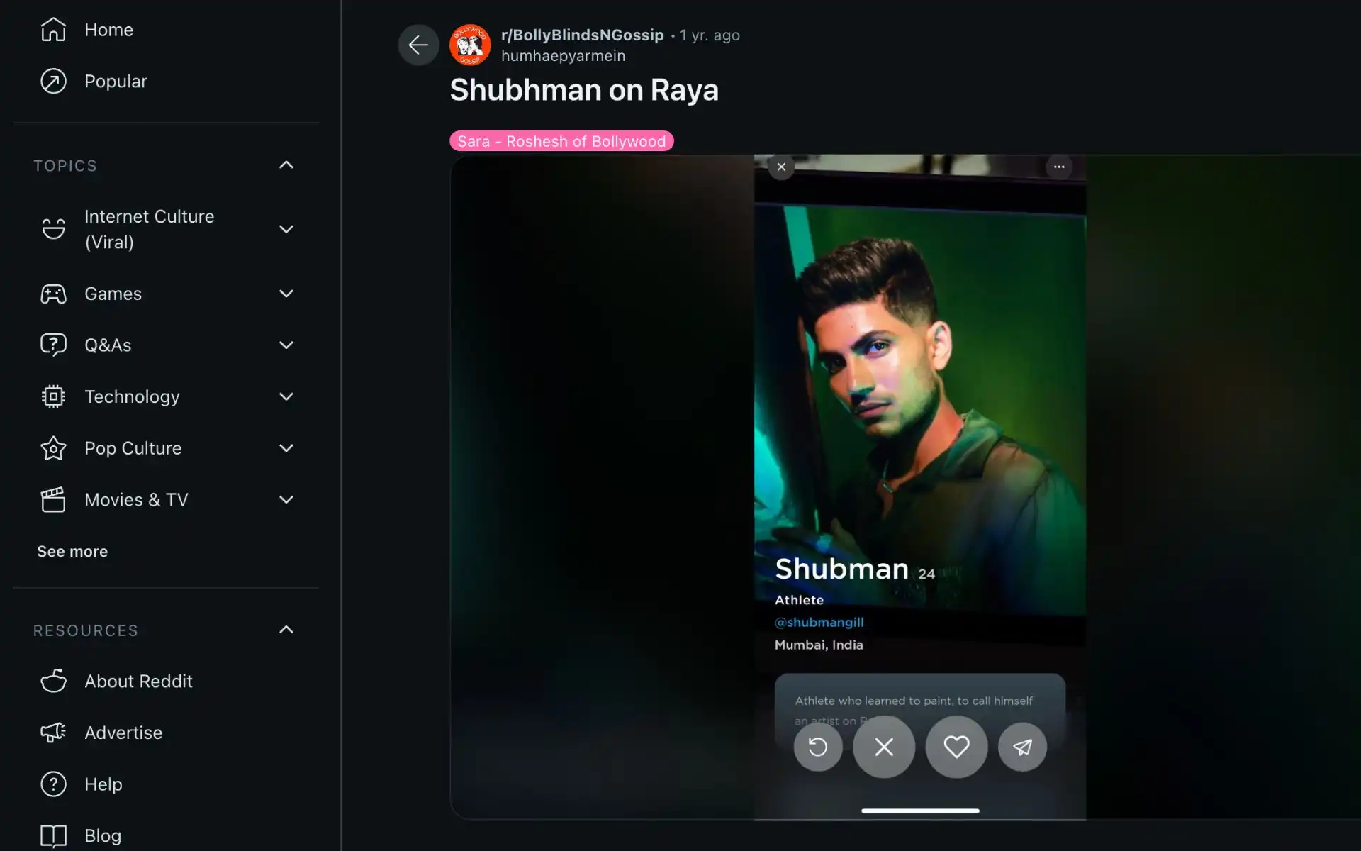 Screengrab from Reddit (Source: @r/BollyBlindsNGossips/ X.com)
