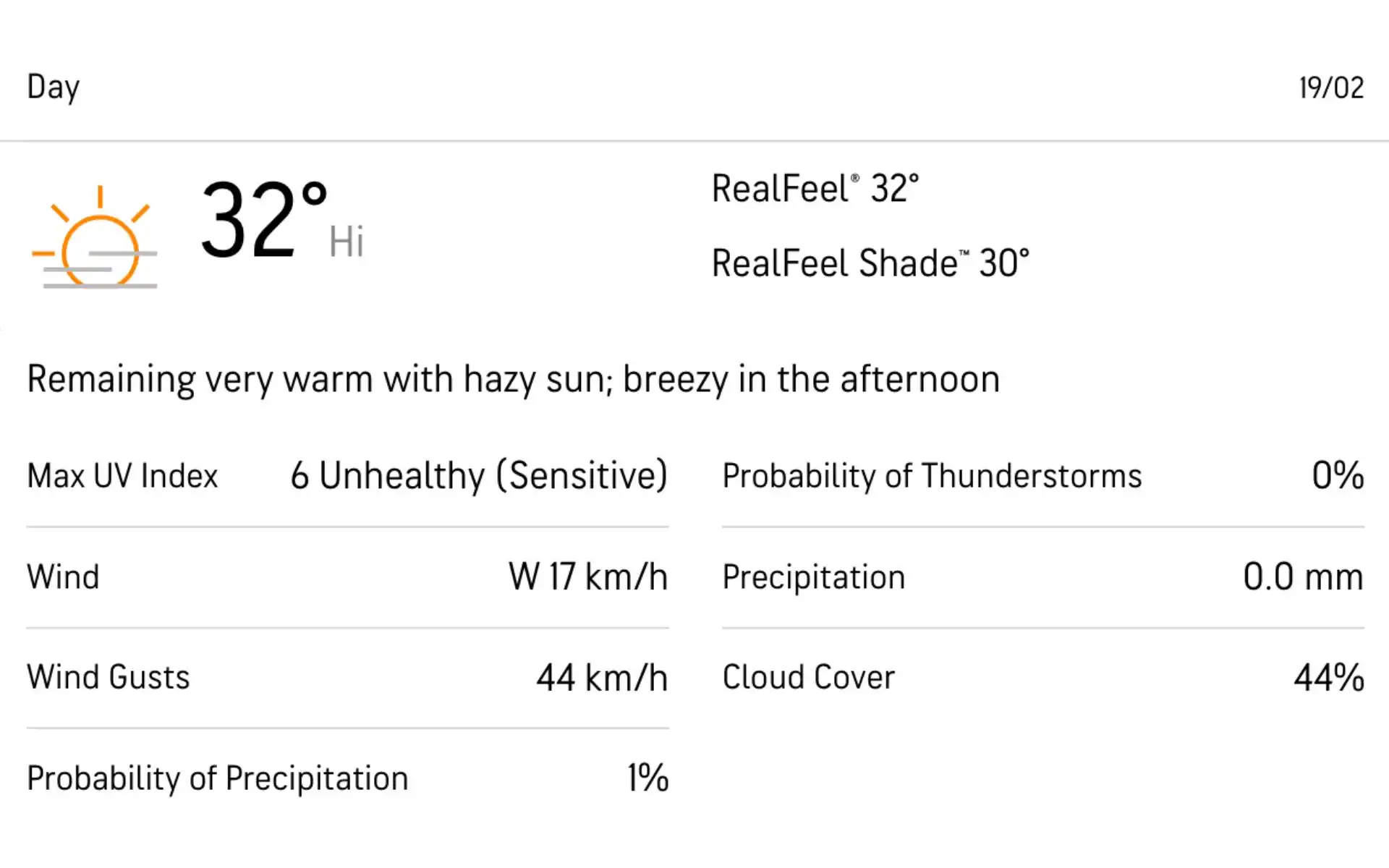 Weather report [Accuweather.com]