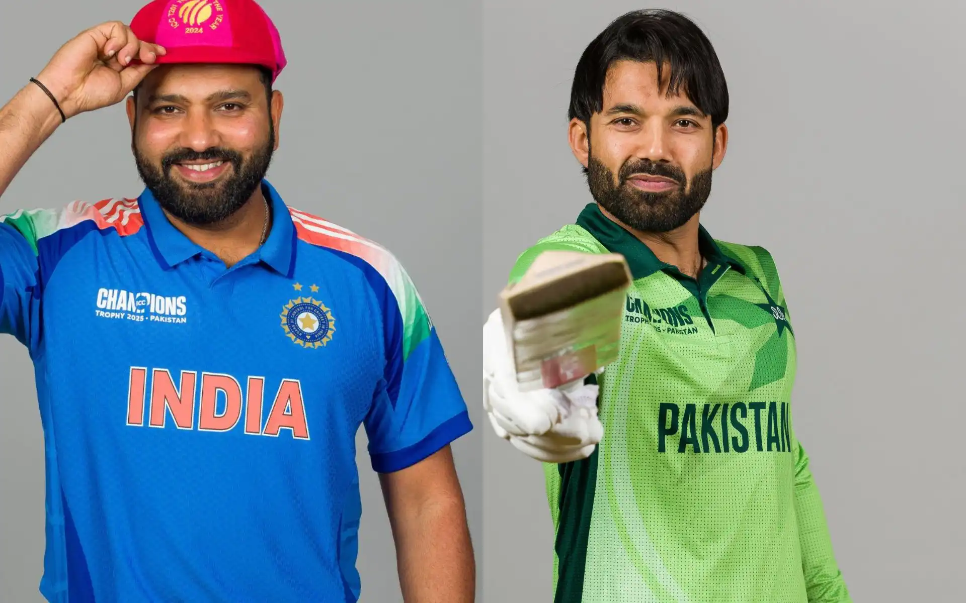 Rohit Sharma and Mohammad Rizwan [Source: @ICC/x.com]