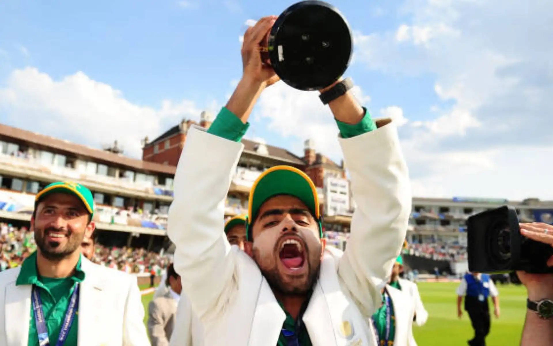 Babar Azam lifted the Champions Trophy 2017. [source - x.com]
