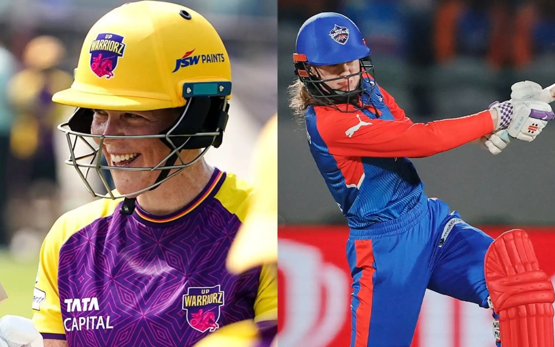 Grace Harris and Sarah Bryce [Source: @UPWarriorz, @DelhiCapitals/x.com]