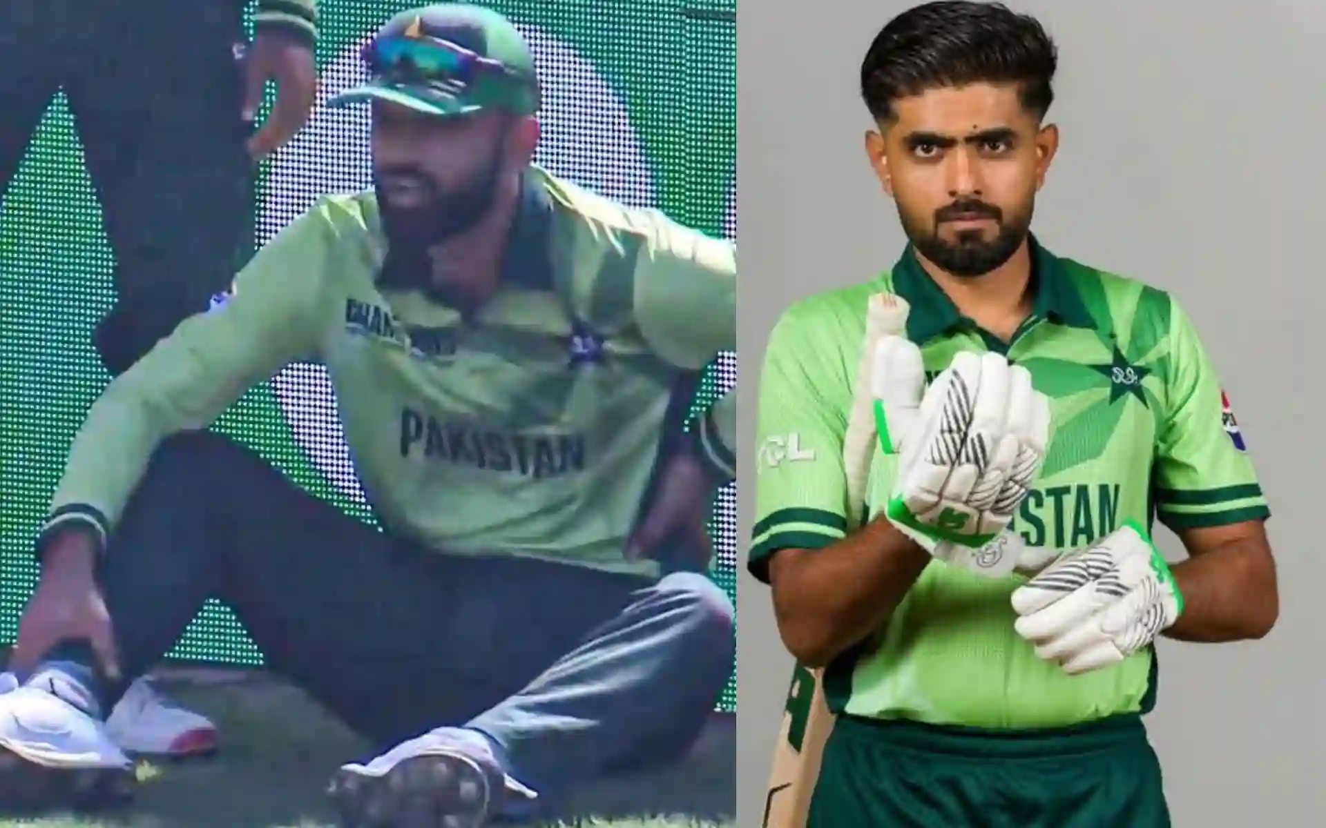 Fakhar Zaman got injured in 1st over (Source:@Chillai__kalan/X.com)