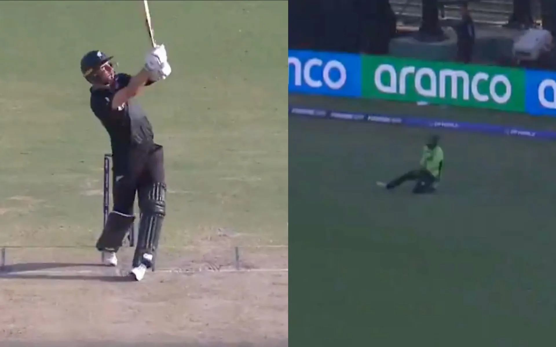  Faheem Ashraf's brilliant catch ends Will Young stay (Source:@screengarb)