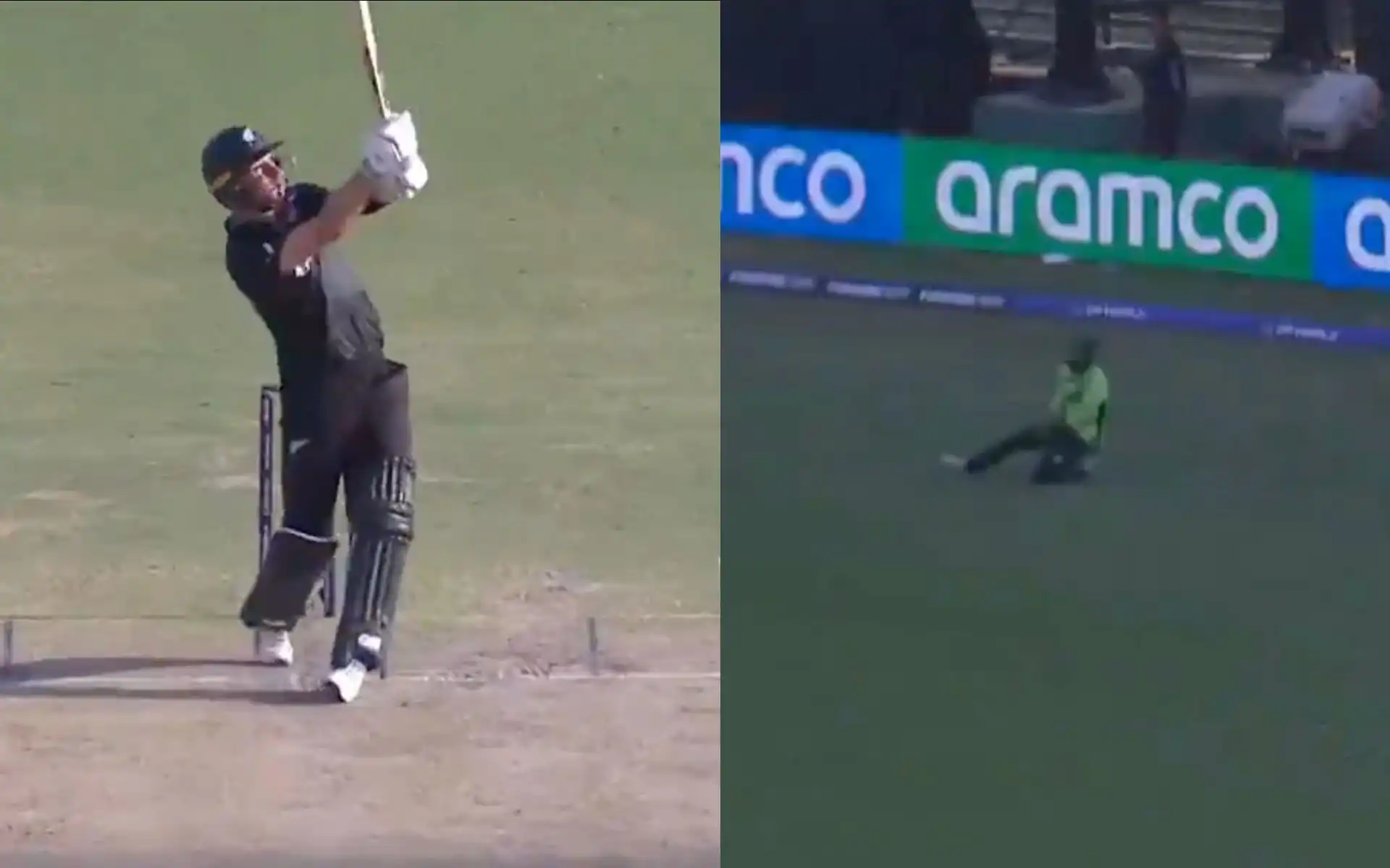  Faheem Ashraf's brilliant catch ends Will Young stay (Source:@screengarb)