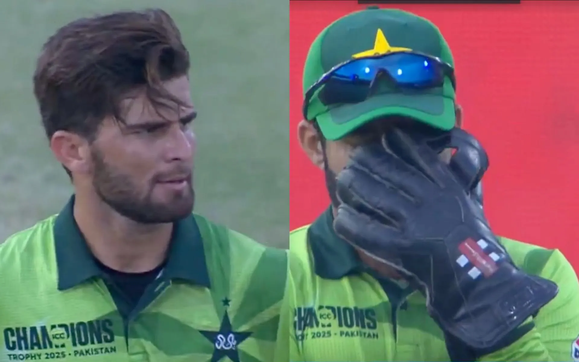 Shaheen Afridi and Mohammad Rizwan (Source:@screengrab)