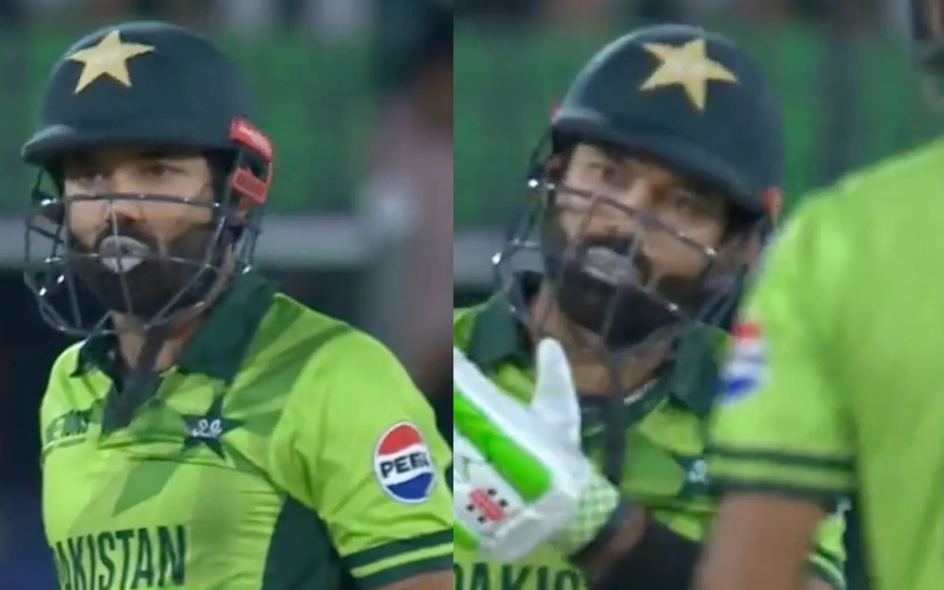 Mohammad Rizwan gets angry in Champions Trophy Opener (Source:@kuchbhi12341416/X.com)