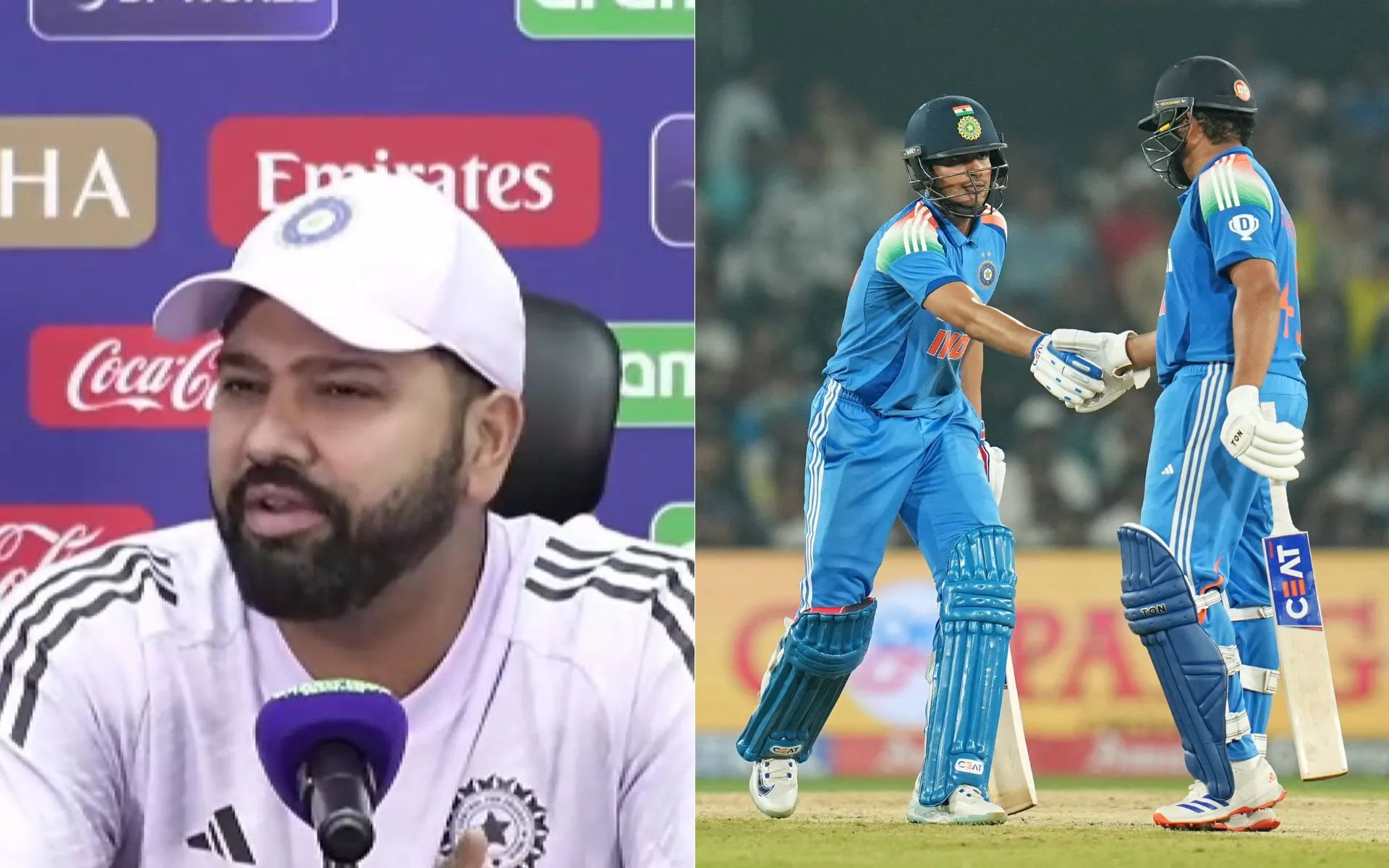 Rohit Sharma and Shubman Gill [Source: @CricCrazyJohns, @BCCI/x]
