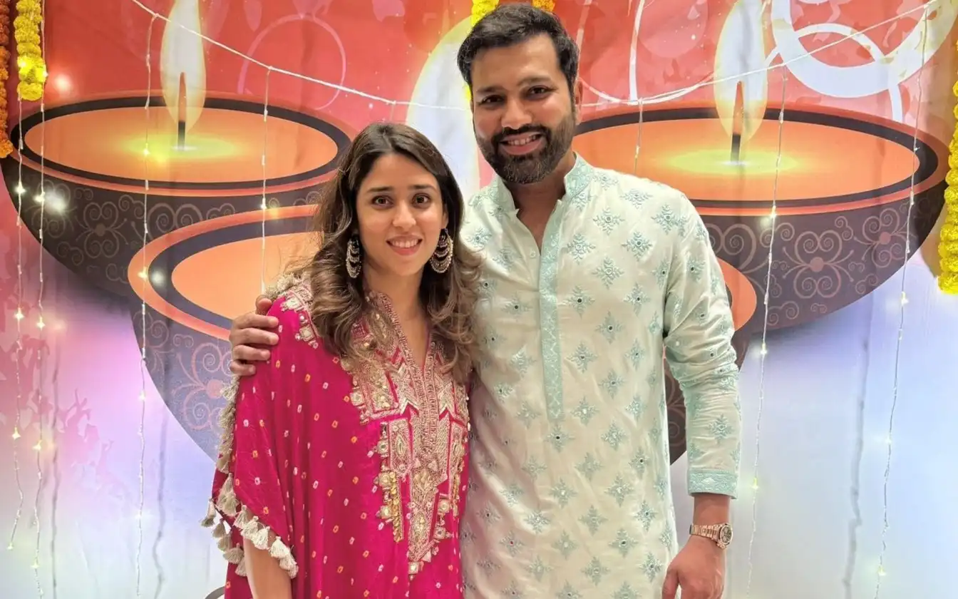 Rohit Sharma’s wife: Ritika Sajdeh [Source: @mufaddal_vohra/X.com]