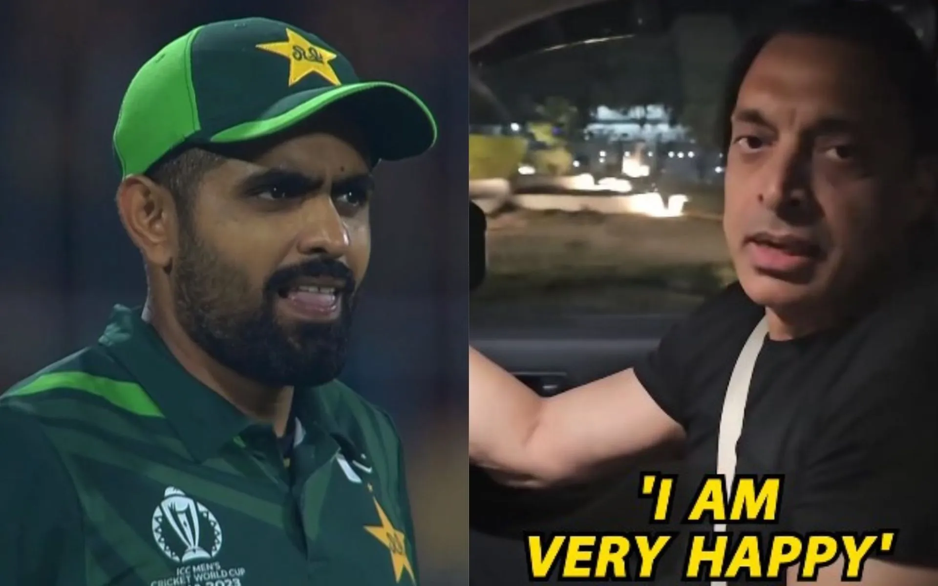 Babar Azam and Shoaib Akhtar [Source: @mufaddal_vohra, @imshoaibakhtar/x]