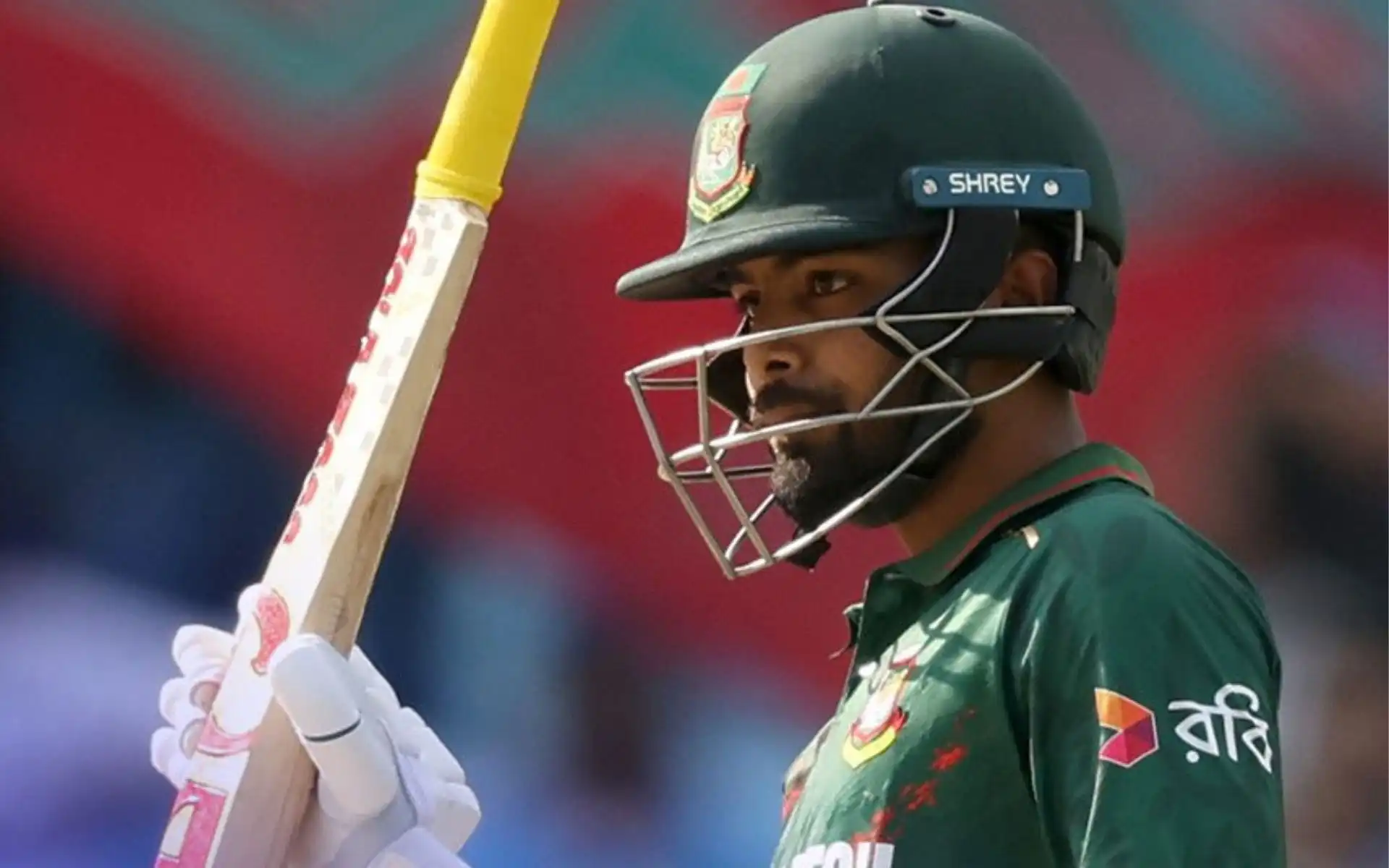 Towhid Hridoy celebrating his runs against India [Source: @ICC/x]