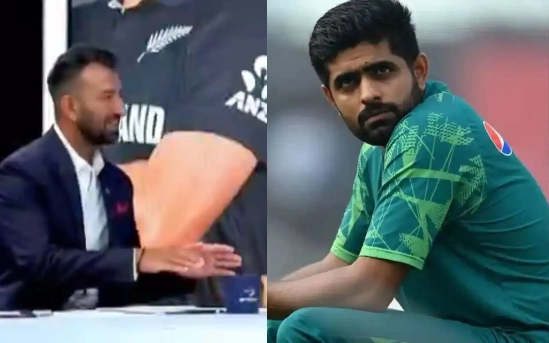 Pujara talking about Babar Azam on Pakistan show (Source:@rajatahir27/X.com)
