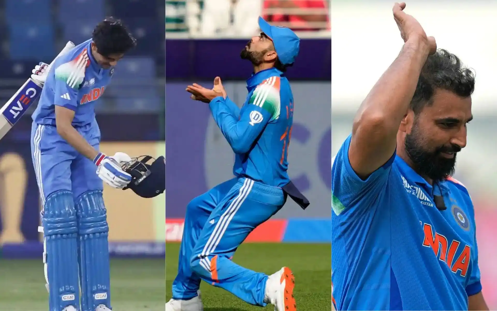 Shubman Gill, Virat Kohli and Mohammed Shami [Source: @ShubmanGill/X.com and AP Photos]