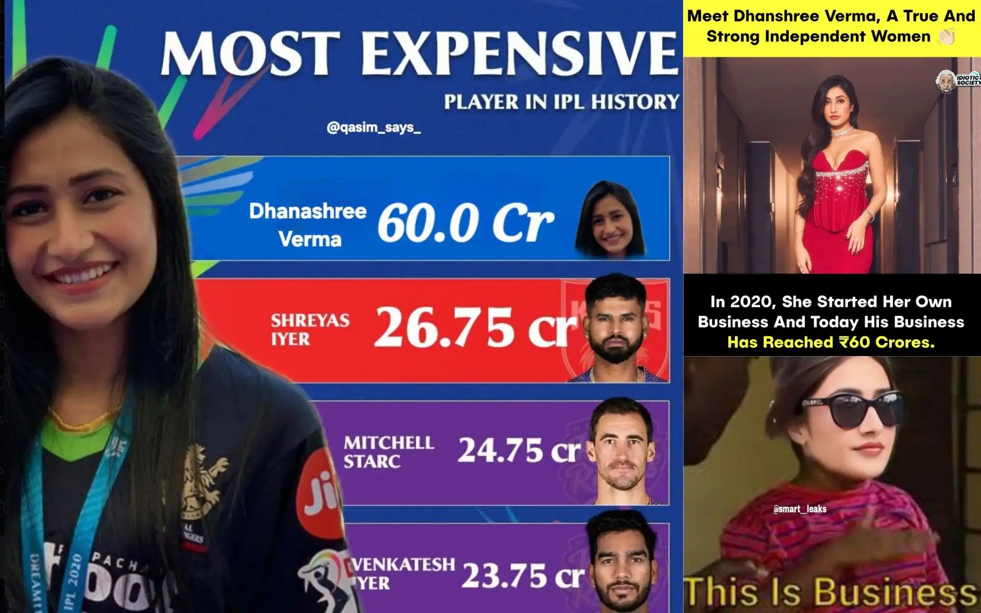 Memes surfaced on X after Yuzi-Dhanashree divorce (Source: @qasim_says_,@smart_leaks/X.com)