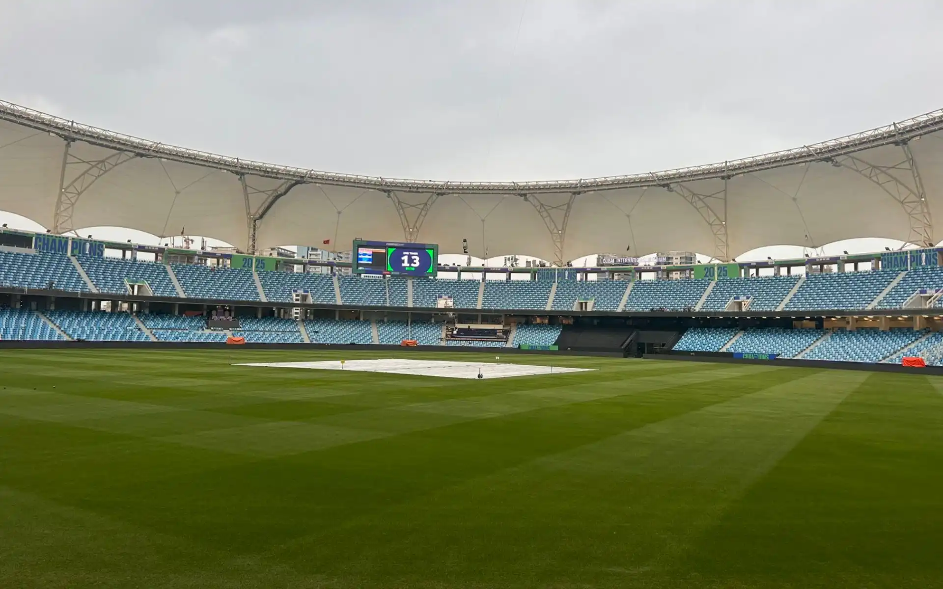 Dubai stadium pitch and weather report [Source: @AnkanKar/X.com]
