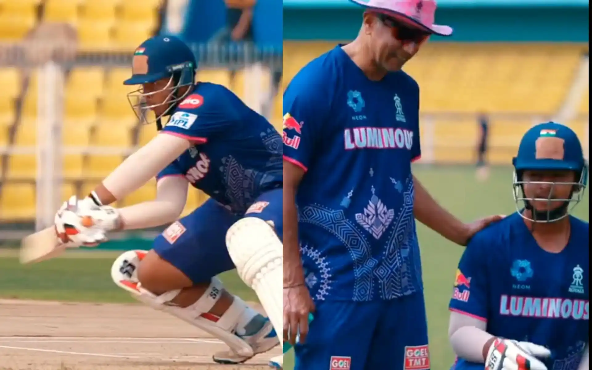 Vaibhav Suryavanshi hitting a reverse-shot (Source:@rajasthanroyals/X.com)