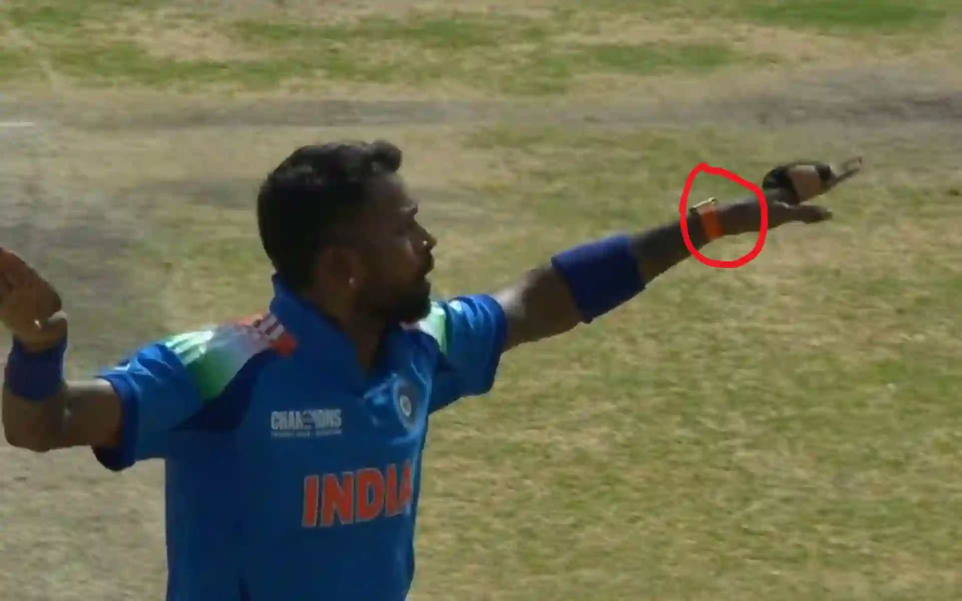 Hardik Pandya's match in Champions Trophy 2025 match vs Pakistan [Source: @_FaridKhan/x.com]
