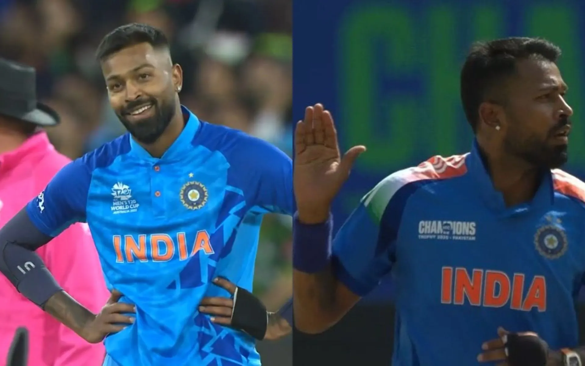 Hardik Pandya's Iconic Celebrations (Source: @iiamitverma/x.com, @CricCrazyJohns/x.com)