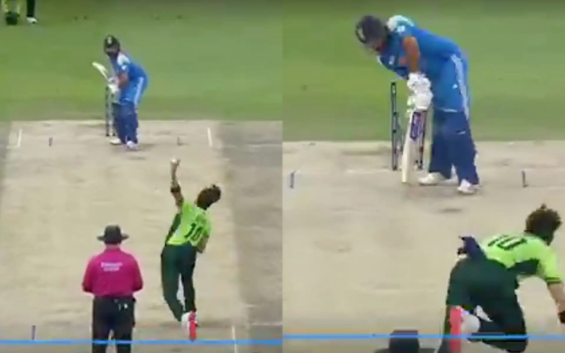 Shaheen's outstanding delivery to dismiss Rohit [Source: @kuchbhi12341416/X]