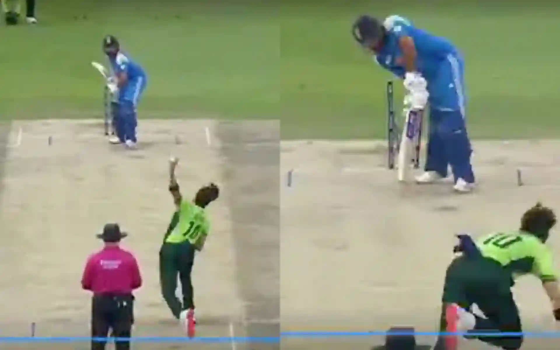 Shaheen's outstanding delivery to dismiss Rohit [Source: @kuchbhi12341416/X]