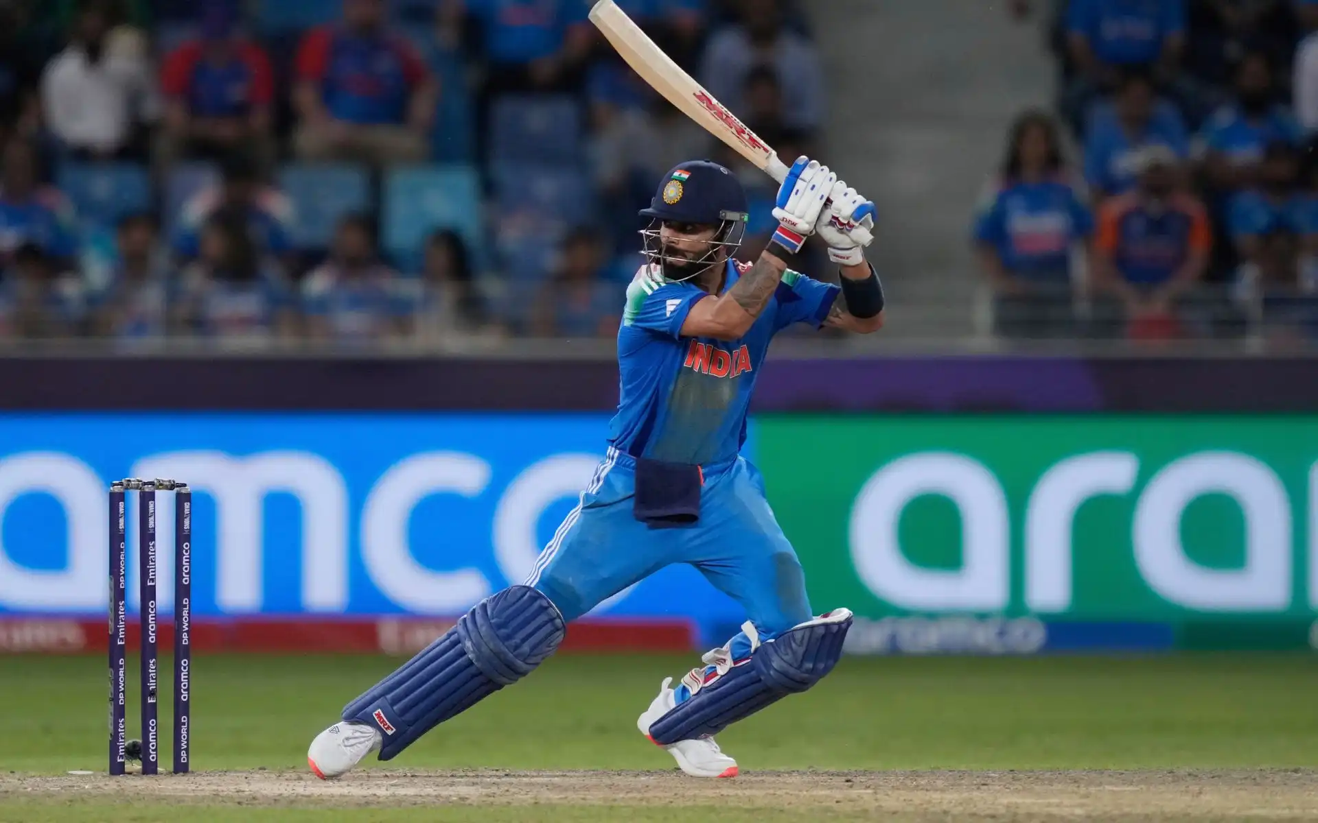 Virat Kohli equaled the record of most 50-plus scores in ICC ODI events (Source: AP Photos)