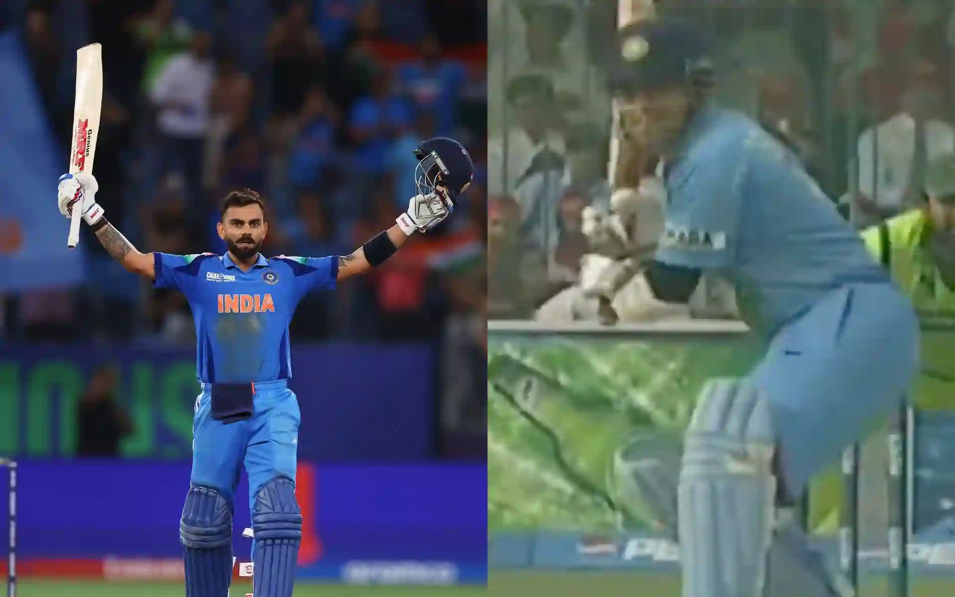 Virat Kohli and Sachin Tendulkar in the innings they went past 14,000 ODI runs [Source: @BCCI, @GaniNirvana/x.com]