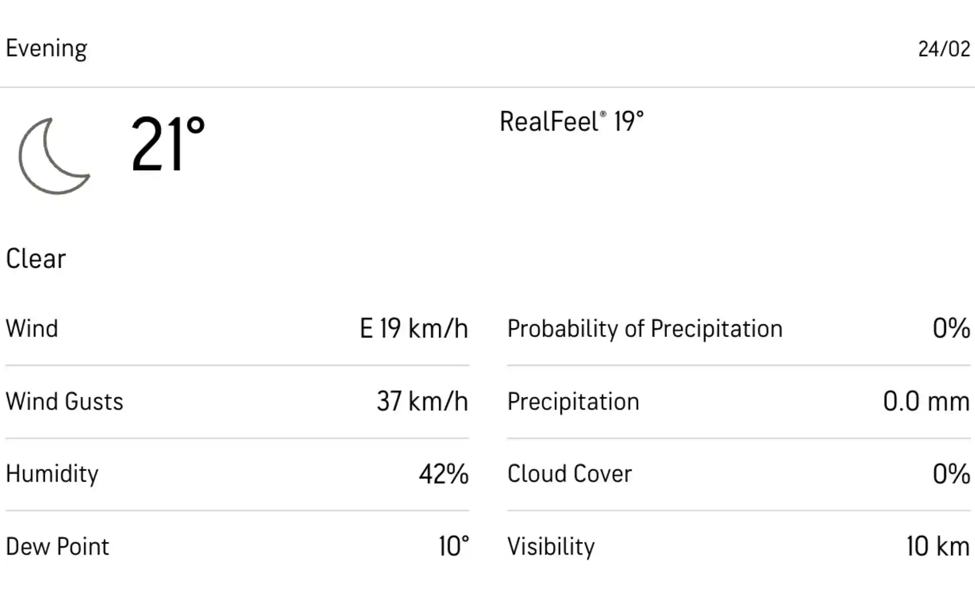 एम चिन्नास्वामी स्टेडियम का मौसम [स्रोत: Accuweather.com]