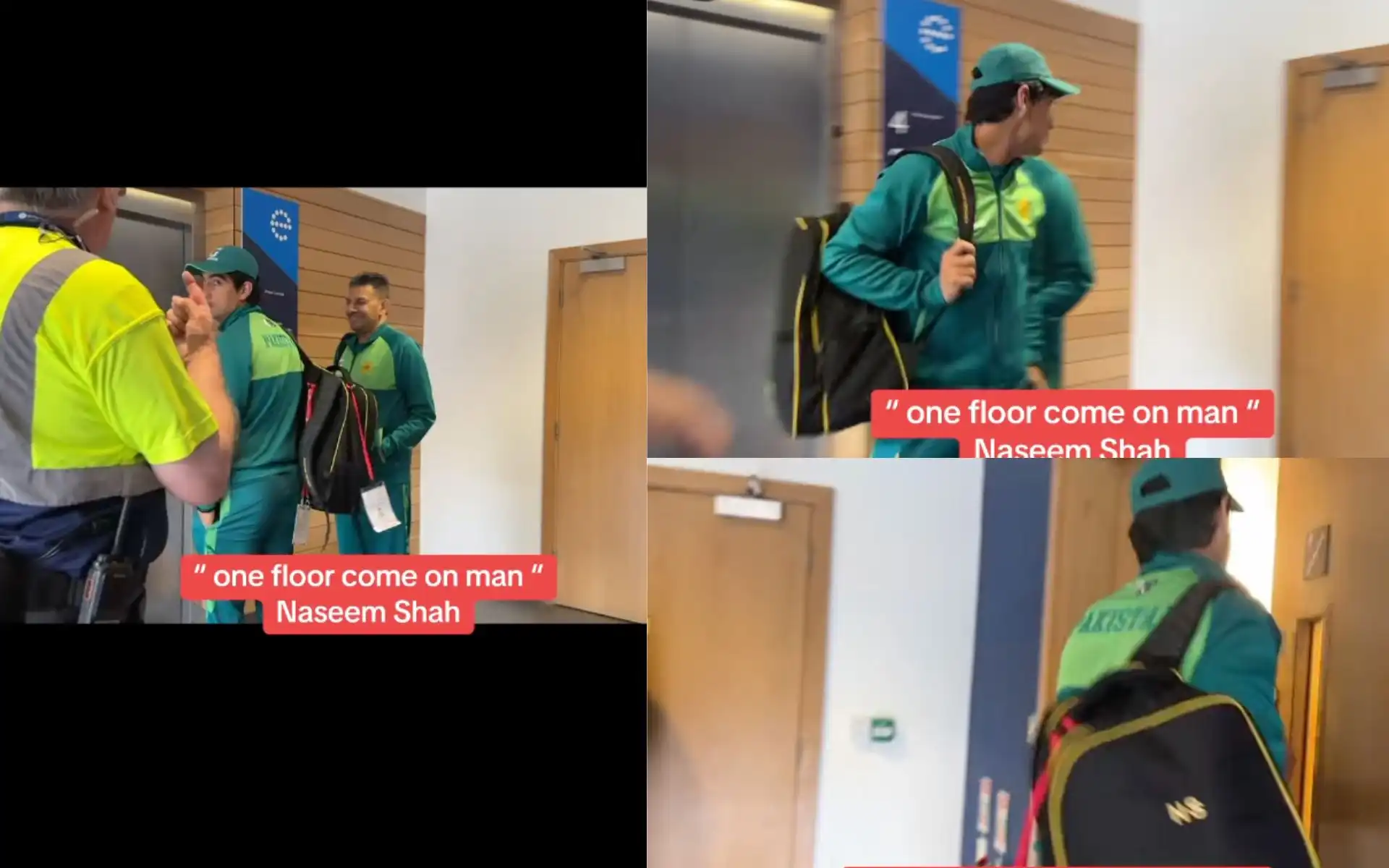 Screengrabs from the clip featuring Naseem Shah (Source: saimaharoon1/X.com)
