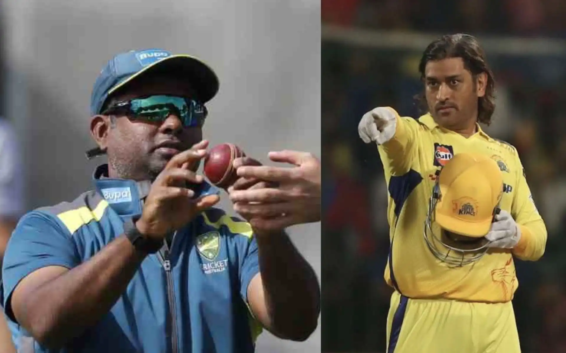Sridharan Sriram and MS Dhoni [Source: @KumariSangamam/X.com]