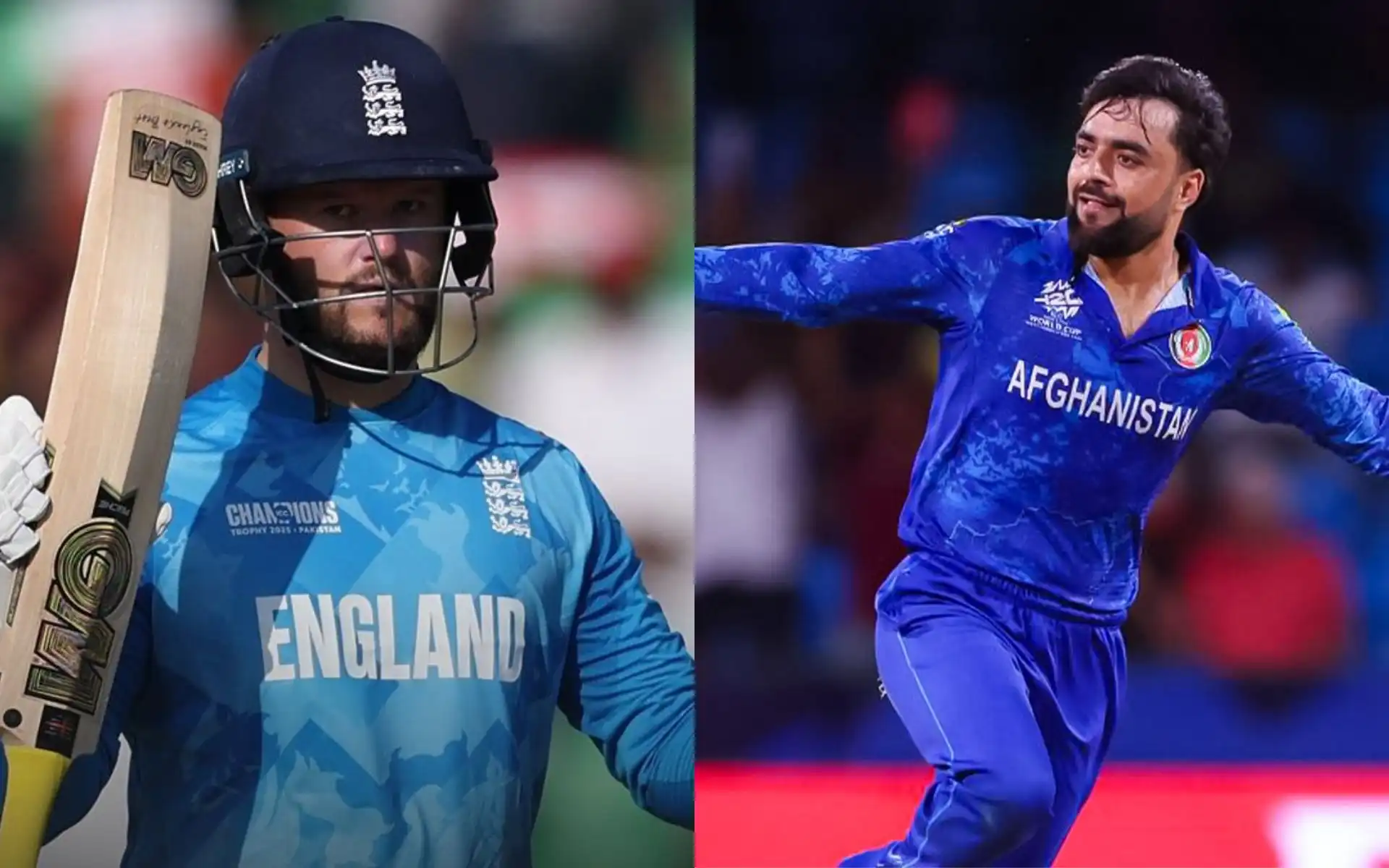 Ben Duckett and Rashid Khan [Source: @RashidKhanRK19/X.com]