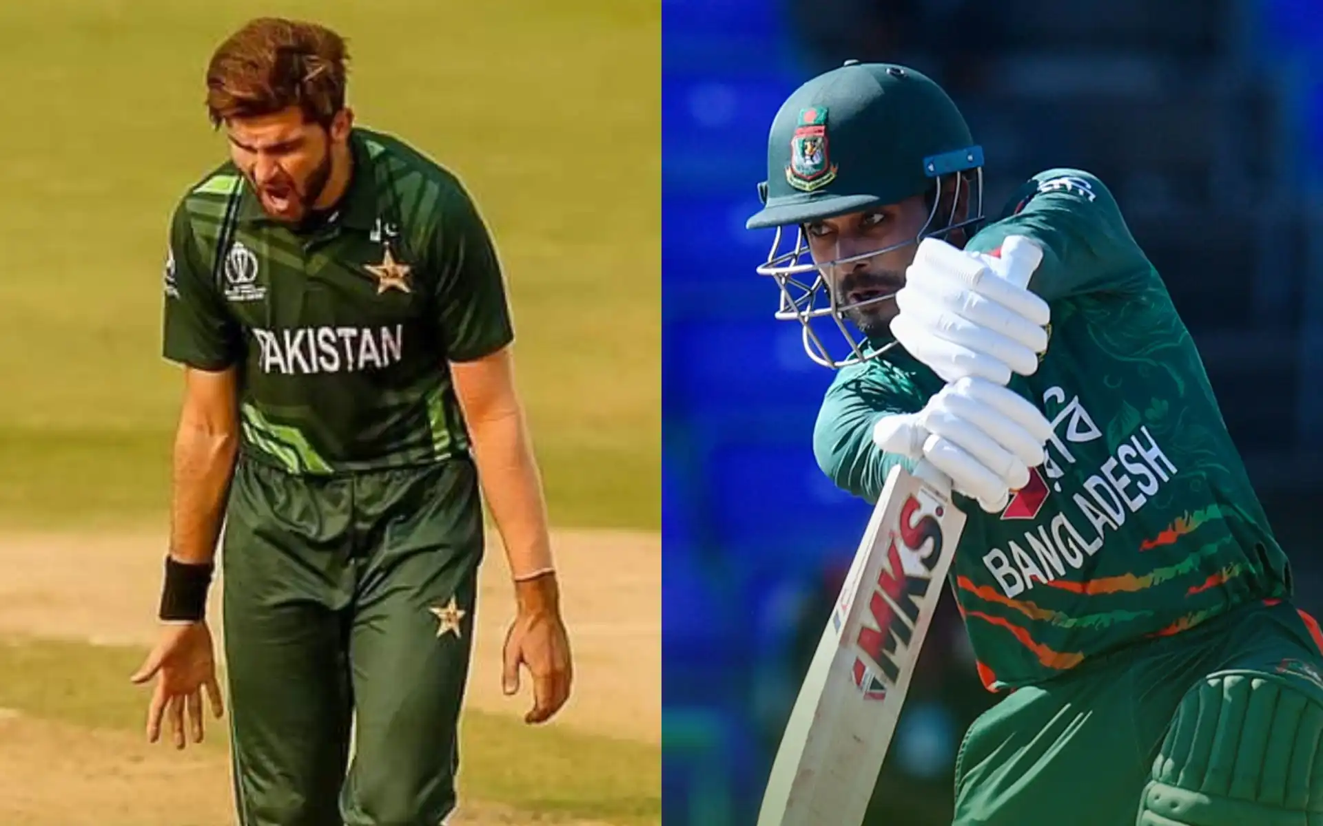 Shaheen Afridi and Mehidy Hasan Miraz [Source: @BCBtigers/X.com]
