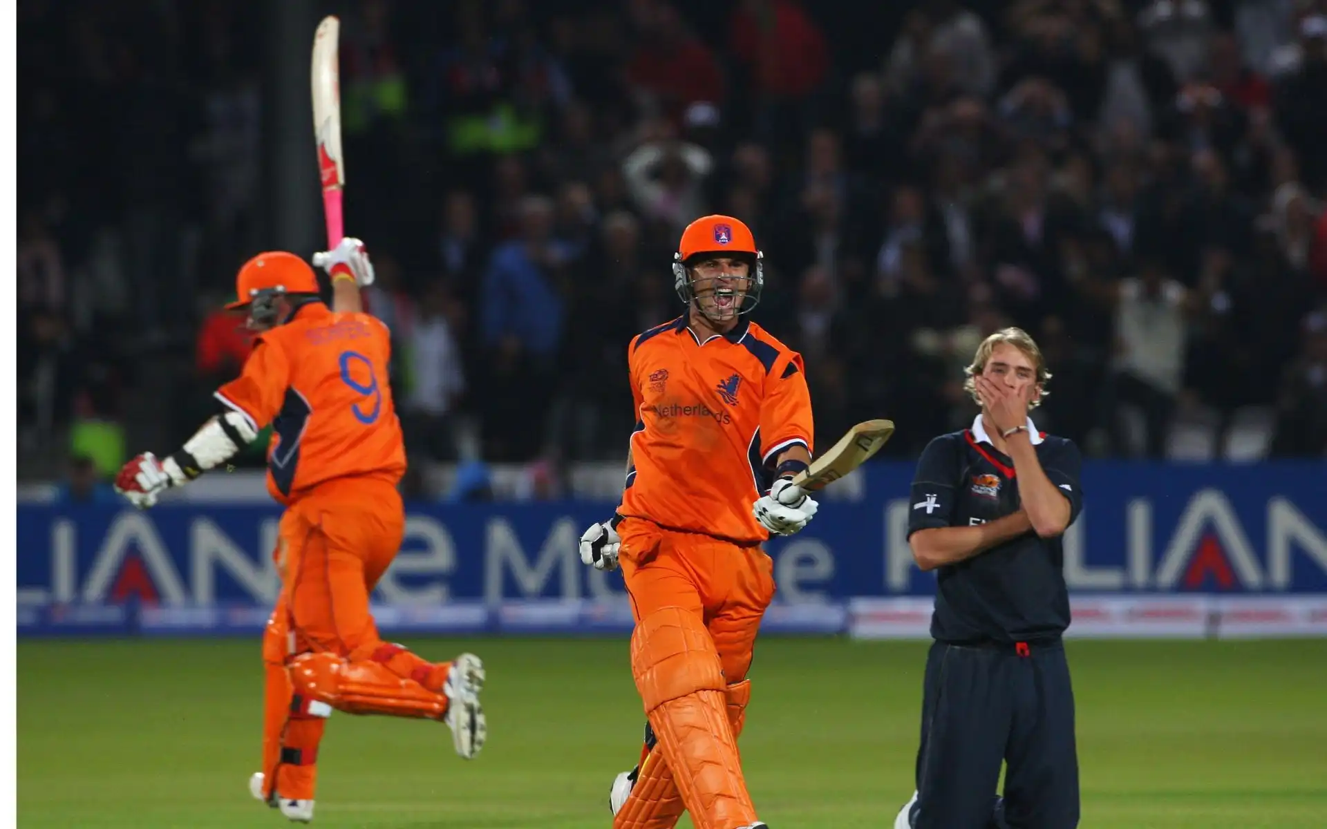 Netherlands after defeating England in T20 World Cup 2009 [Source: @cricbuzz/x.com]